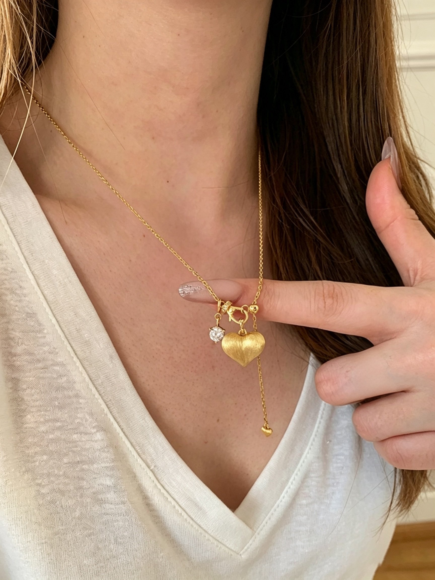 Gold Solid Pendant Necklace