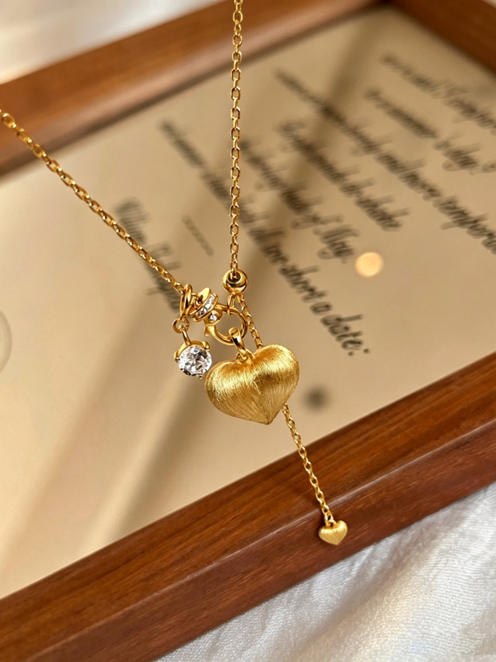 Gold Solid Pendant Necklace