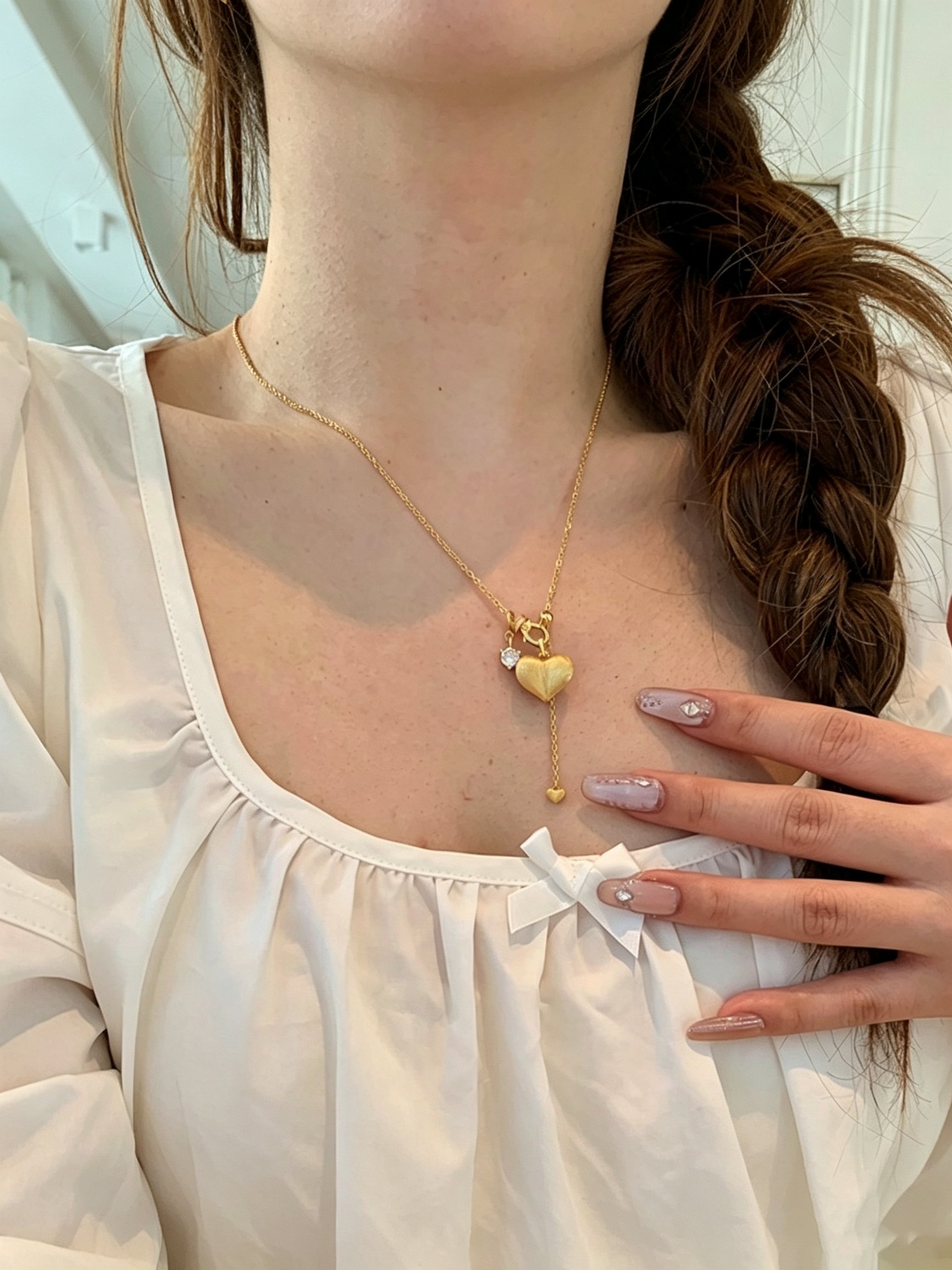 Gold Solid Pendant Necklace