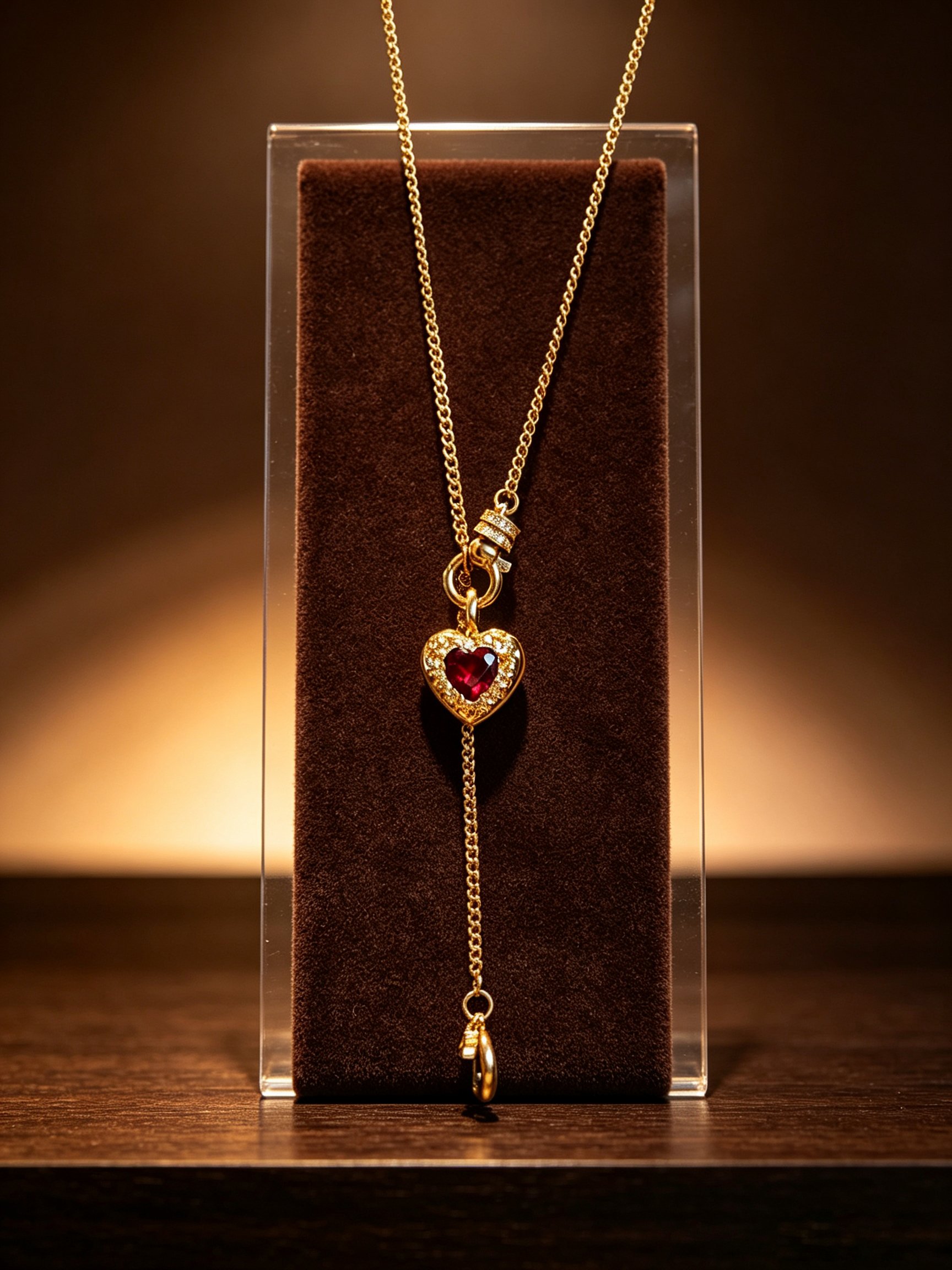 Gold Solid Pendant Necklace