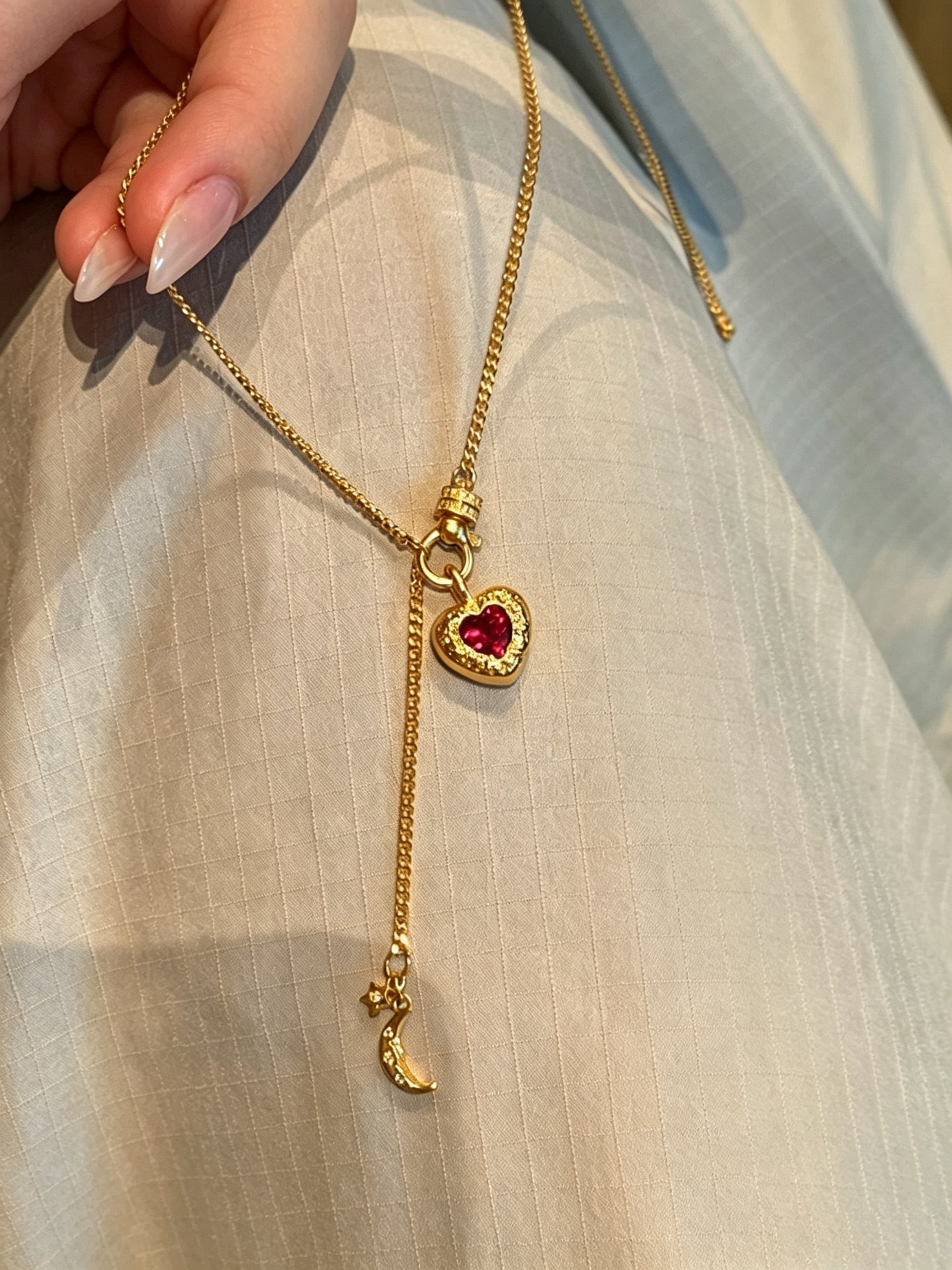 Gold Solid Pendant Necklace