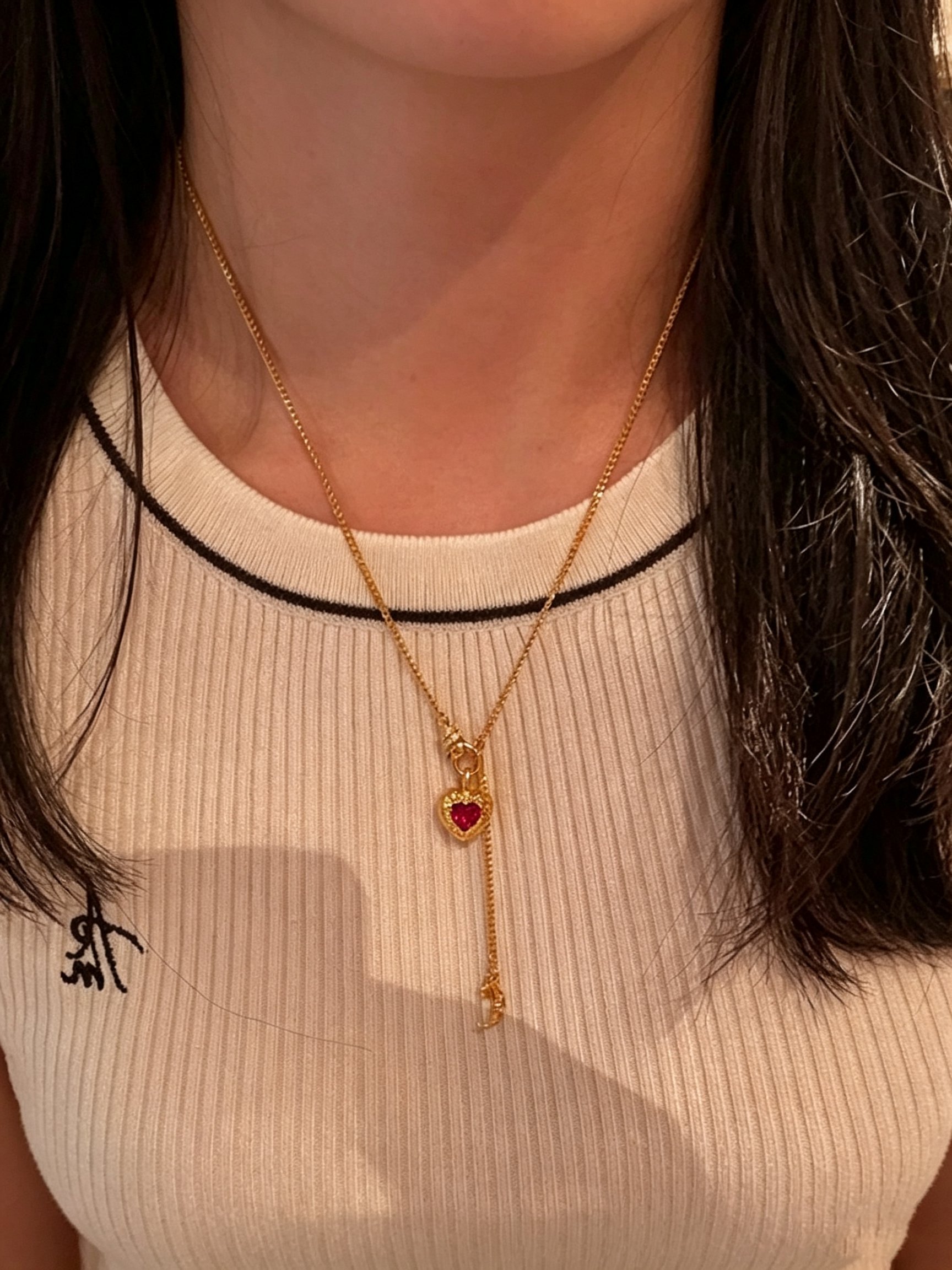 Gold Solid Pendant Necklace