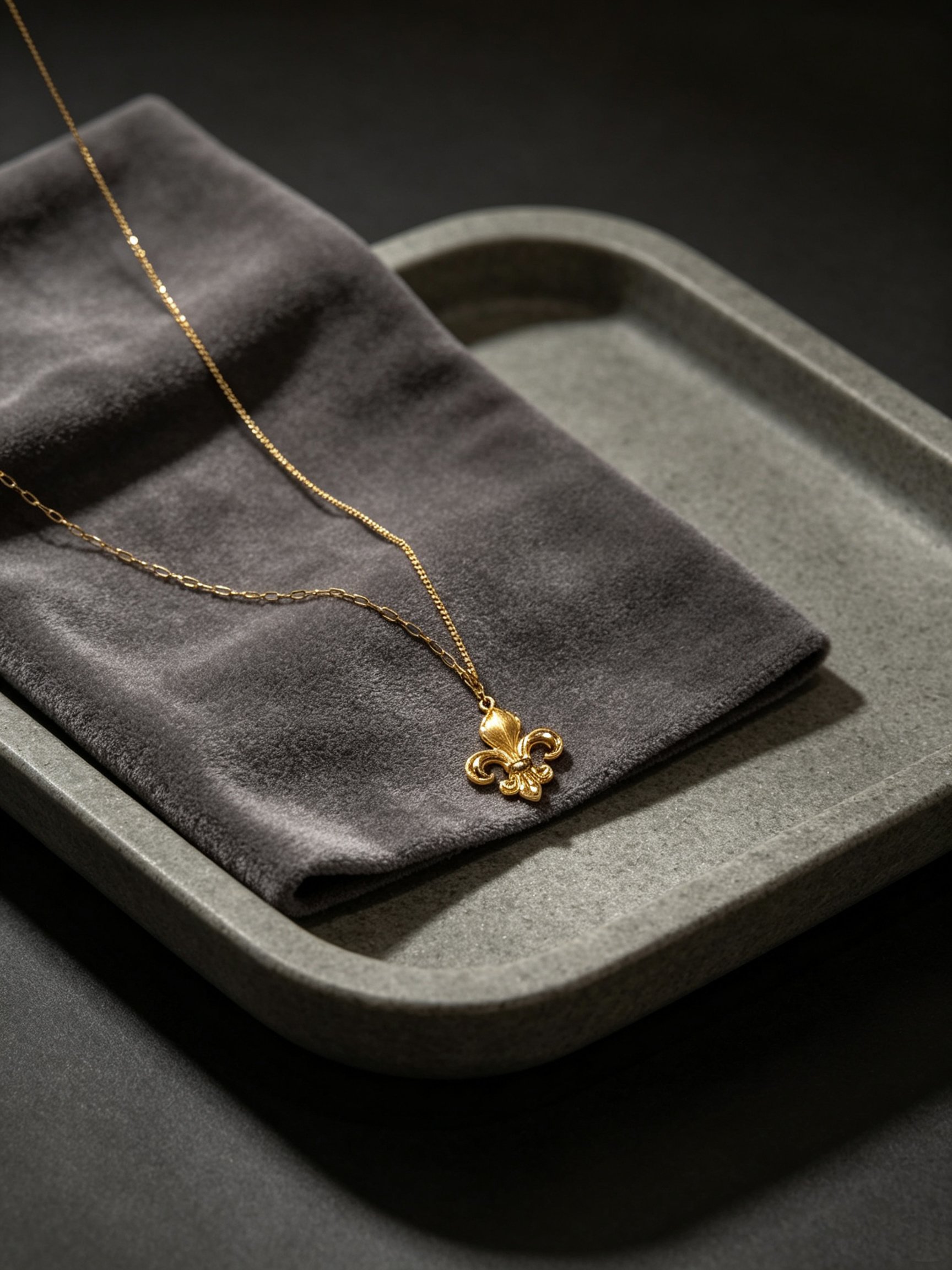 Gold Solid Pendant Necklace