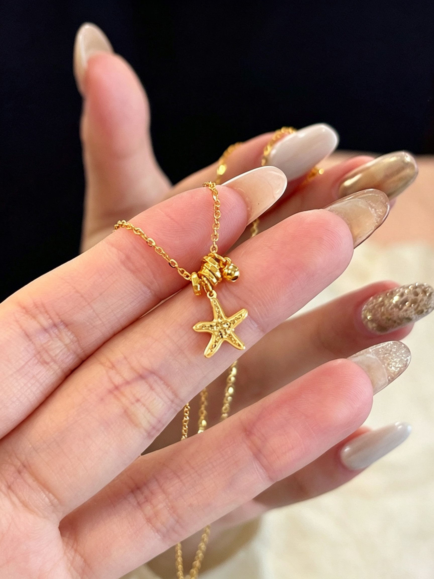 Gold Solid Chain Necklace