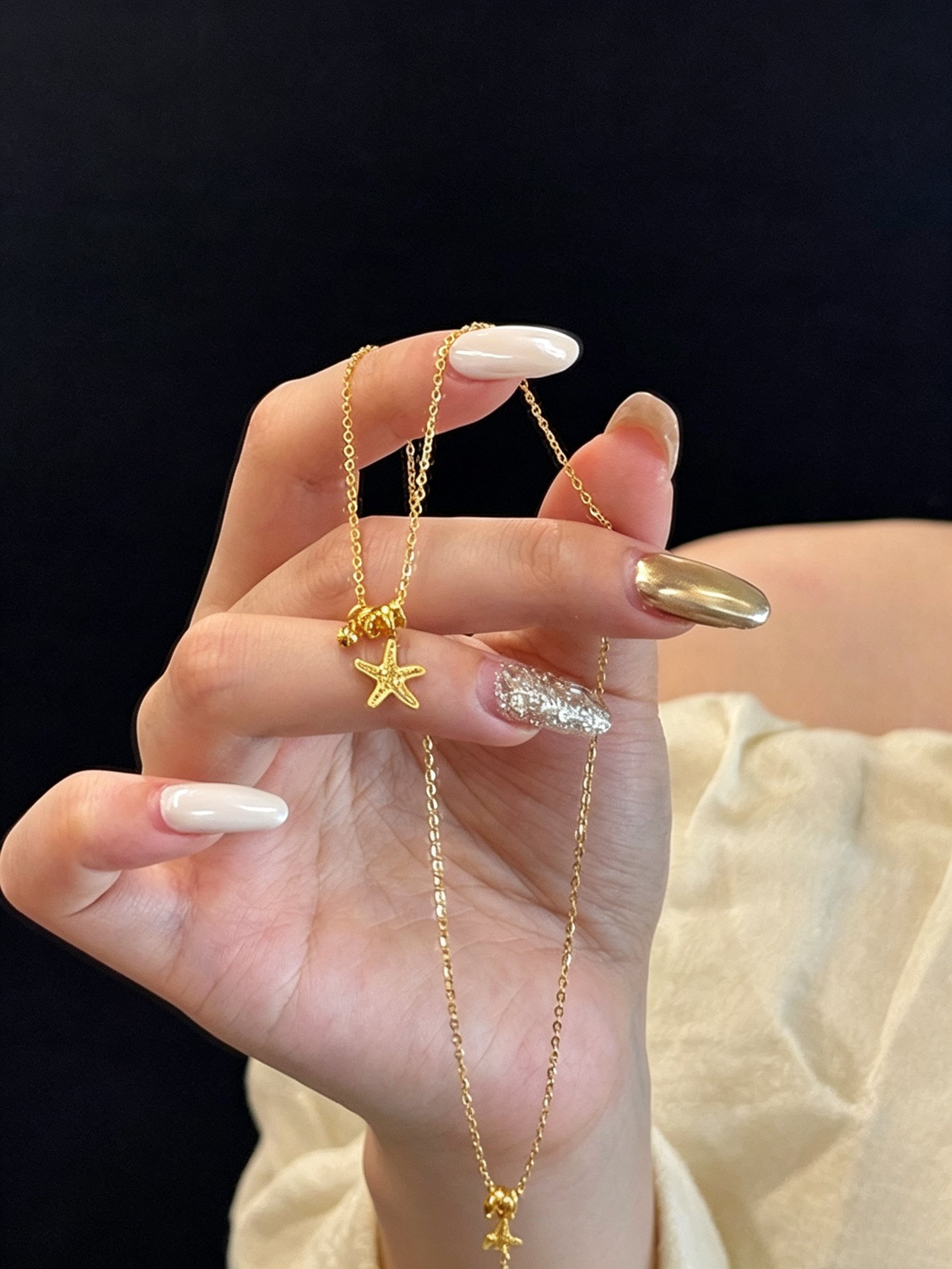Gold Solid Chain Necklace