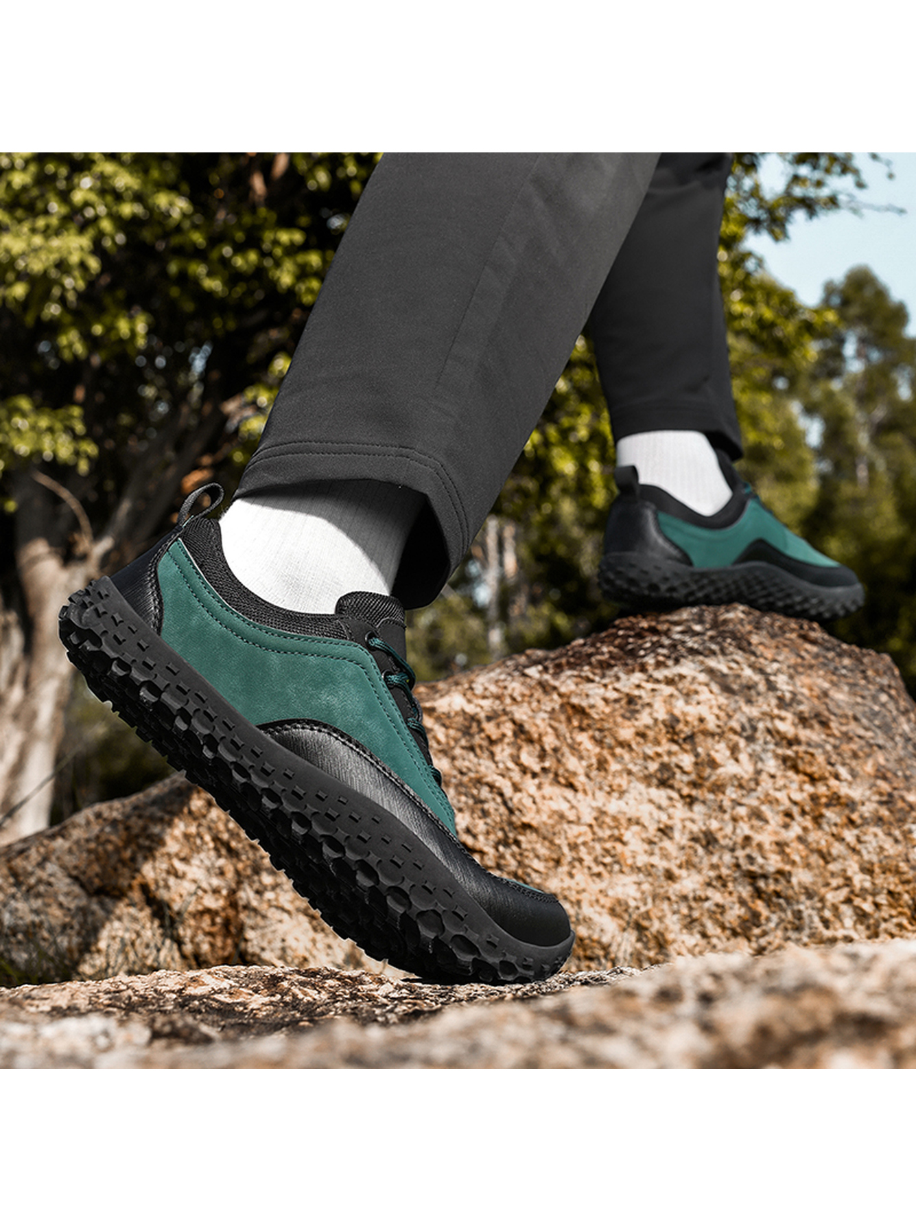 Men Green and Black Casual Sneakers