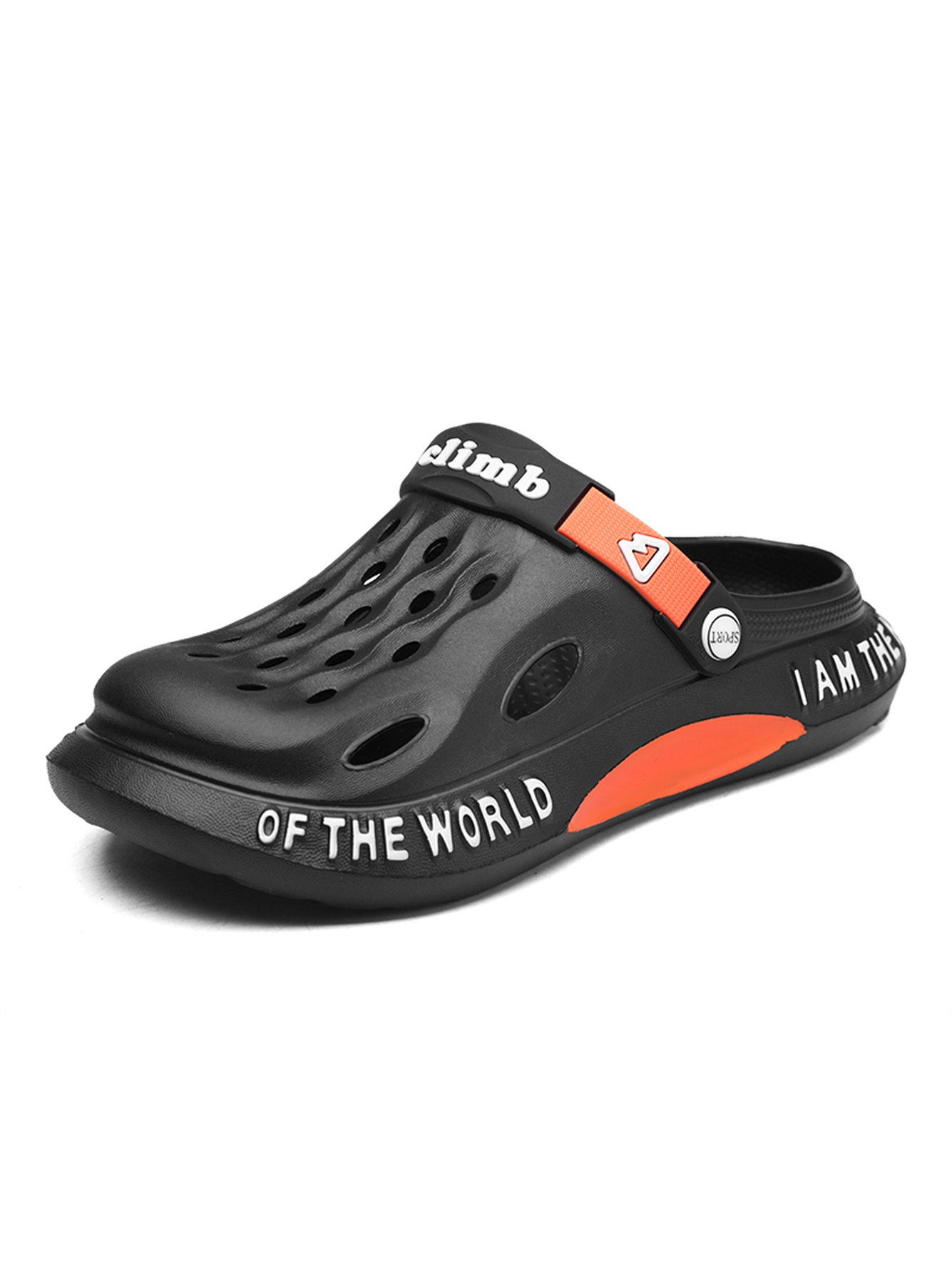 Men Black Comfort Plain Clogs