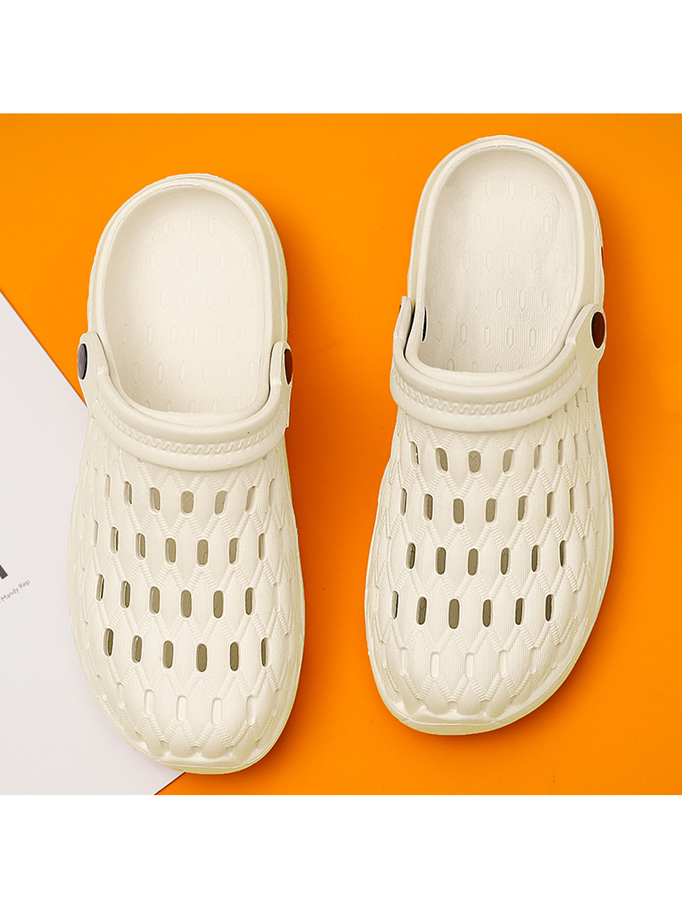 Men White Comfort Plain Clogs