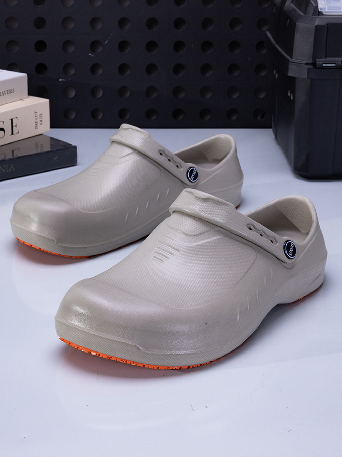 Grey Men Comfort Plain Clogs