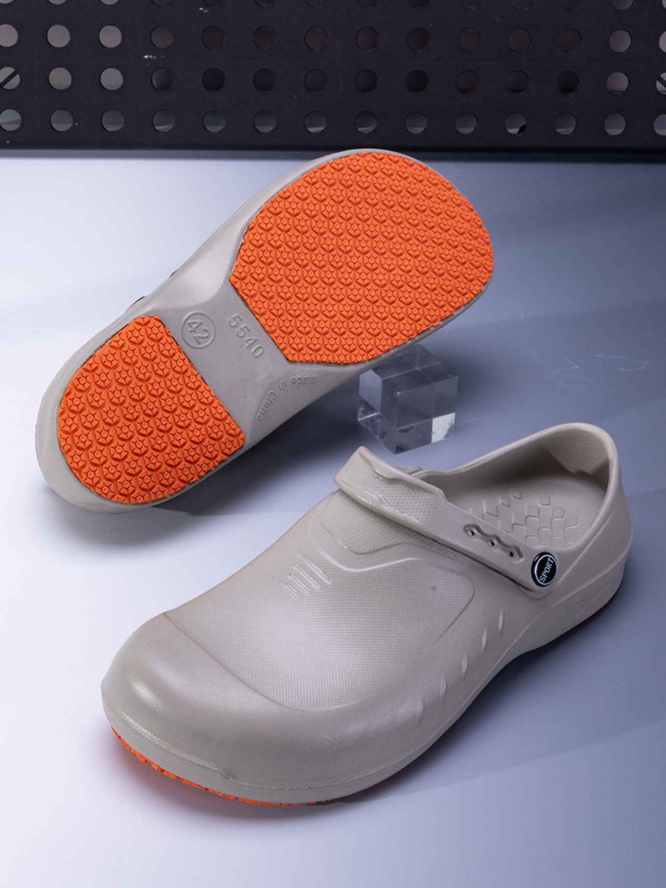 Grey Men Comfort Plain Clogs