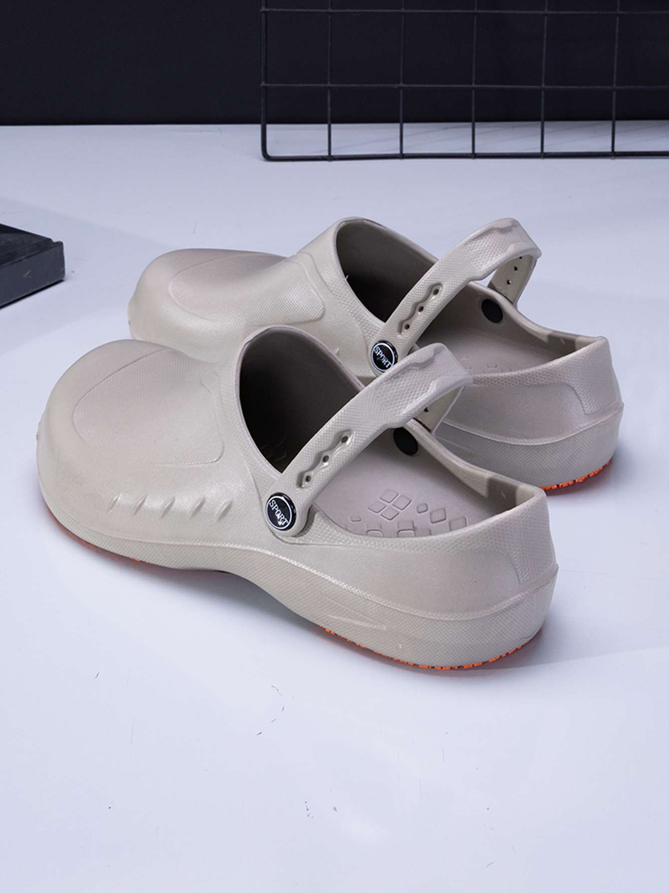 Grey Men Comfort Plain Clogs