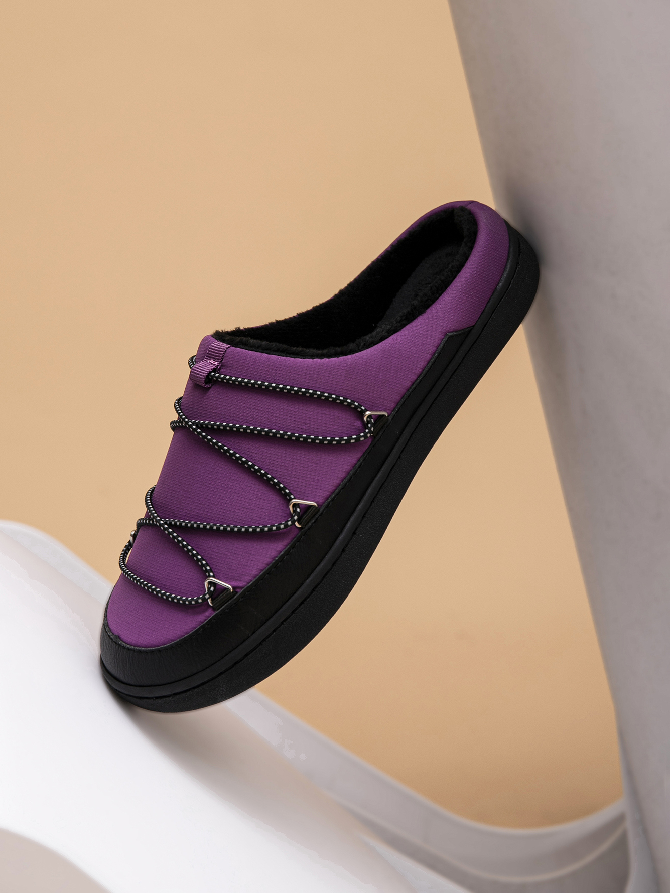 Men Purple Casual Slip-On Slippers