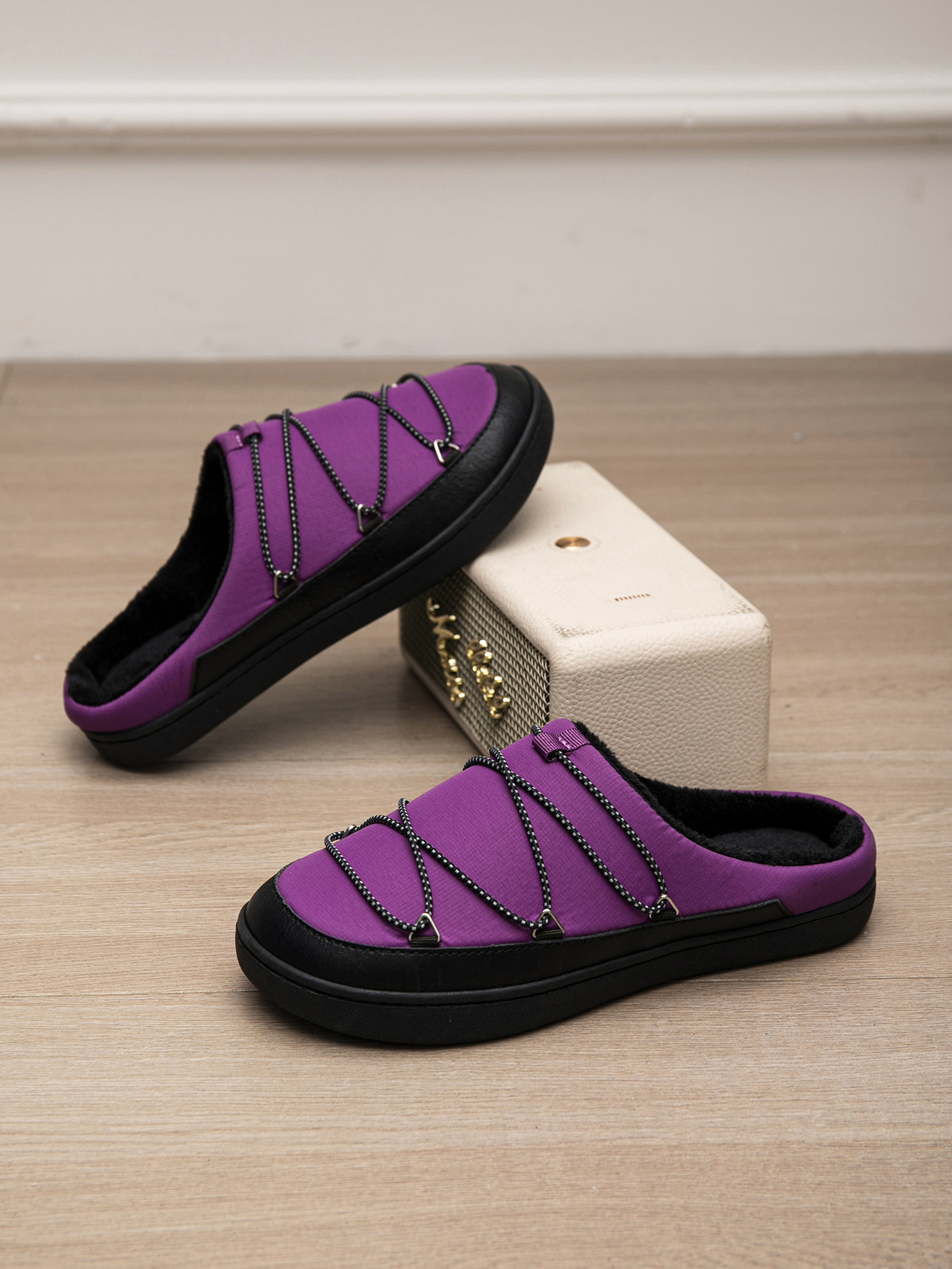 Men Purple Casual Slip-On Slippers