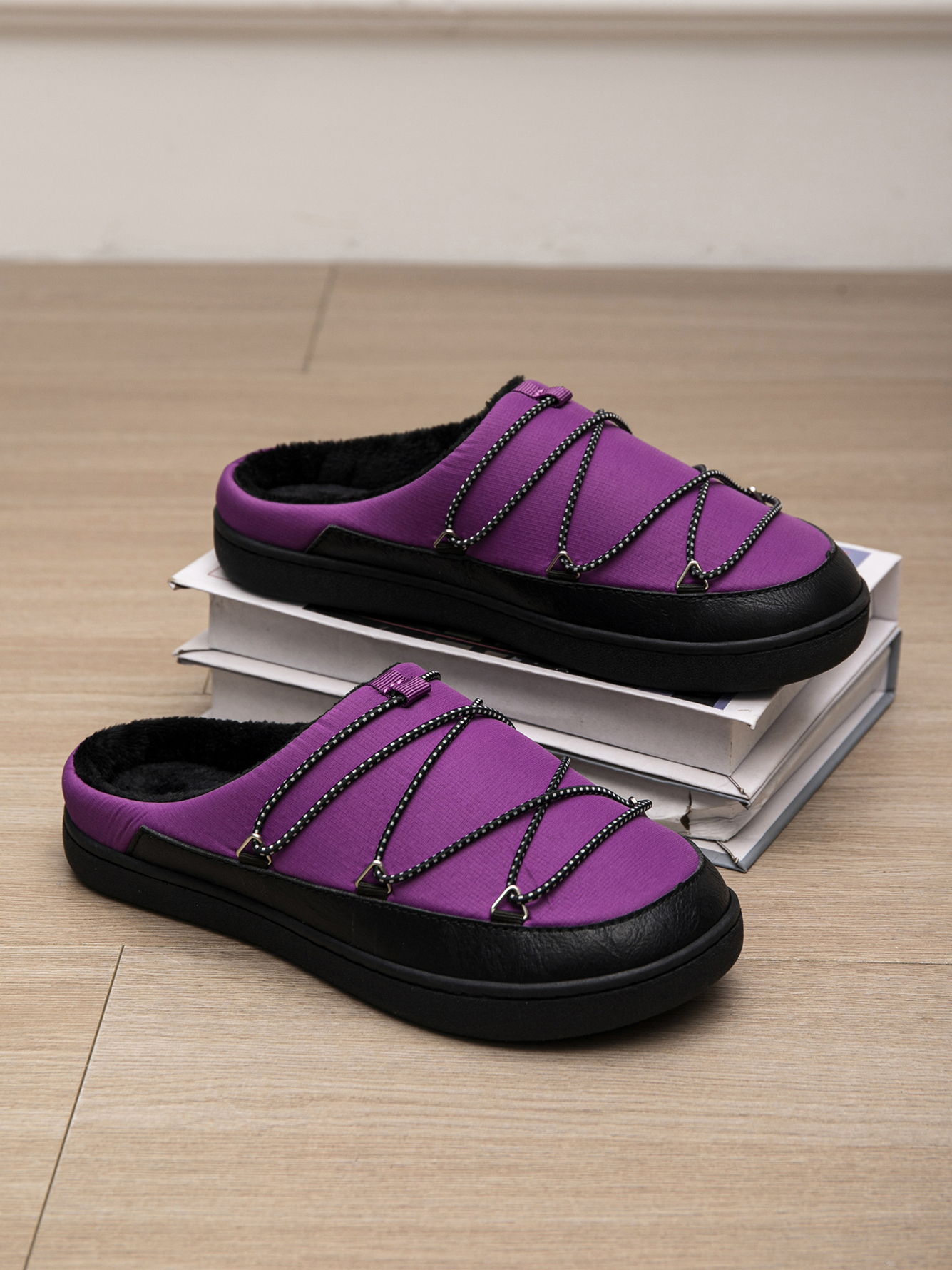Men Purple Casual Slip-On Slippers