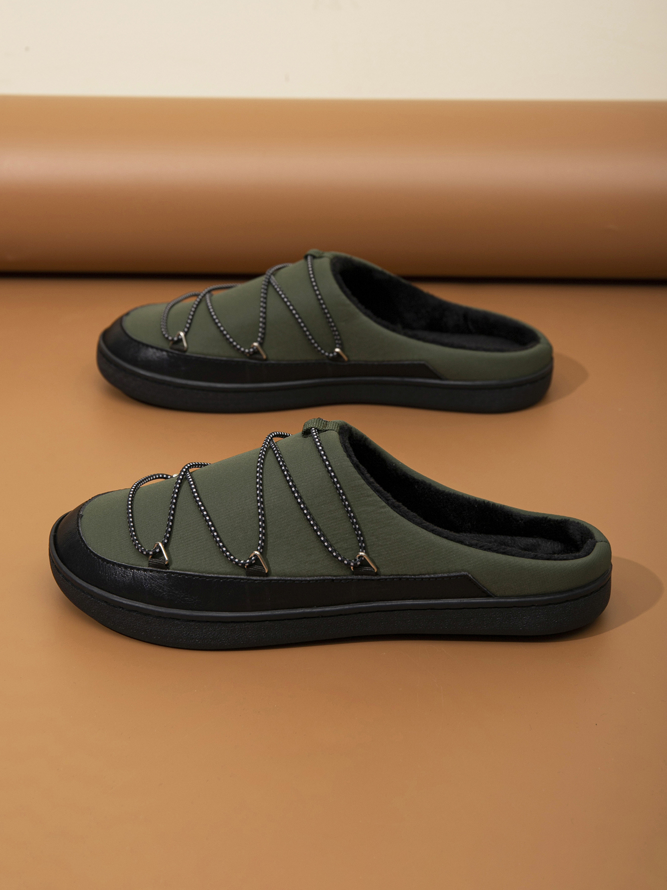 Men Olive Casual Slippers