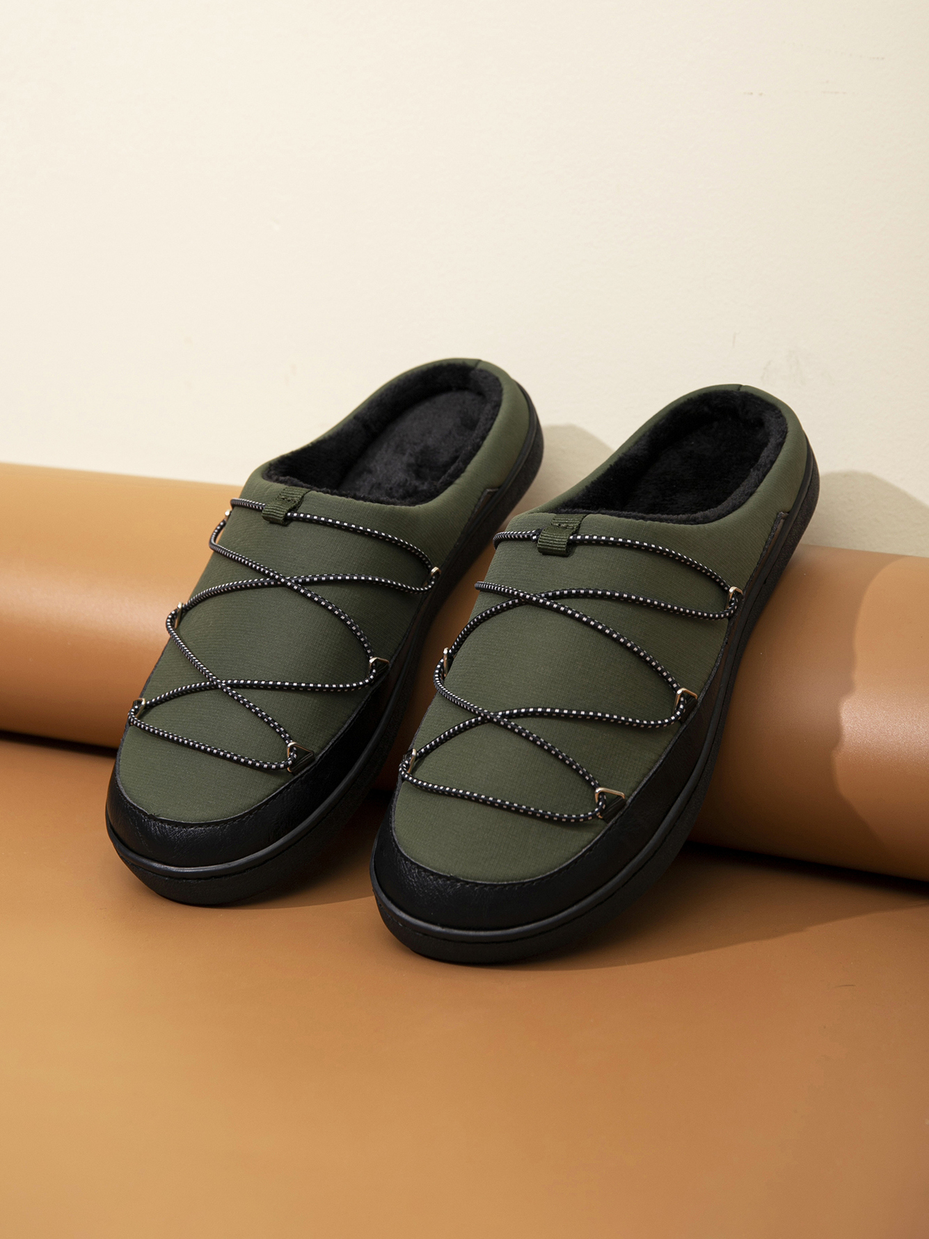 Men Olive Casual Slippers