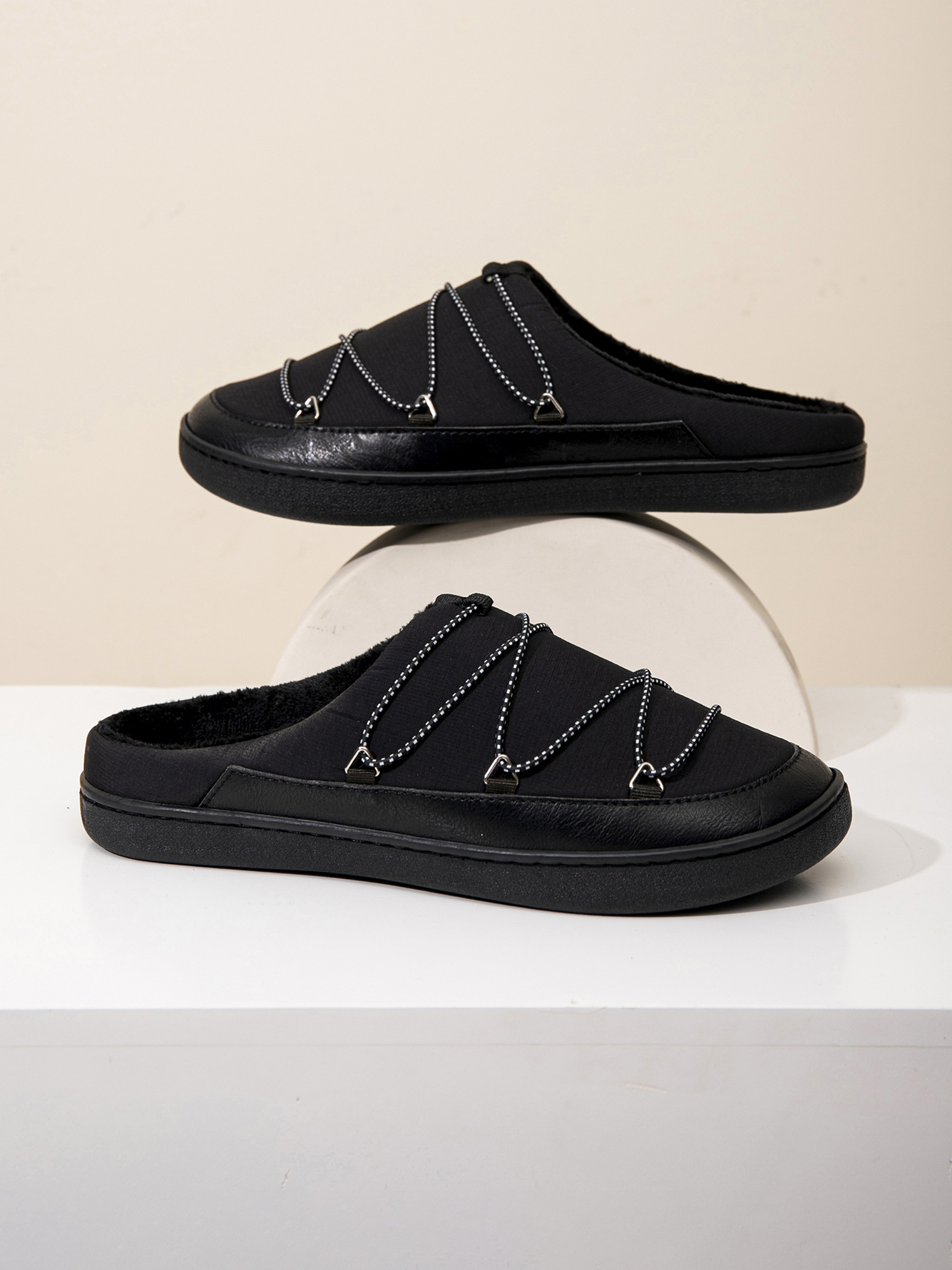 Men Black Casual Comfort Slippers