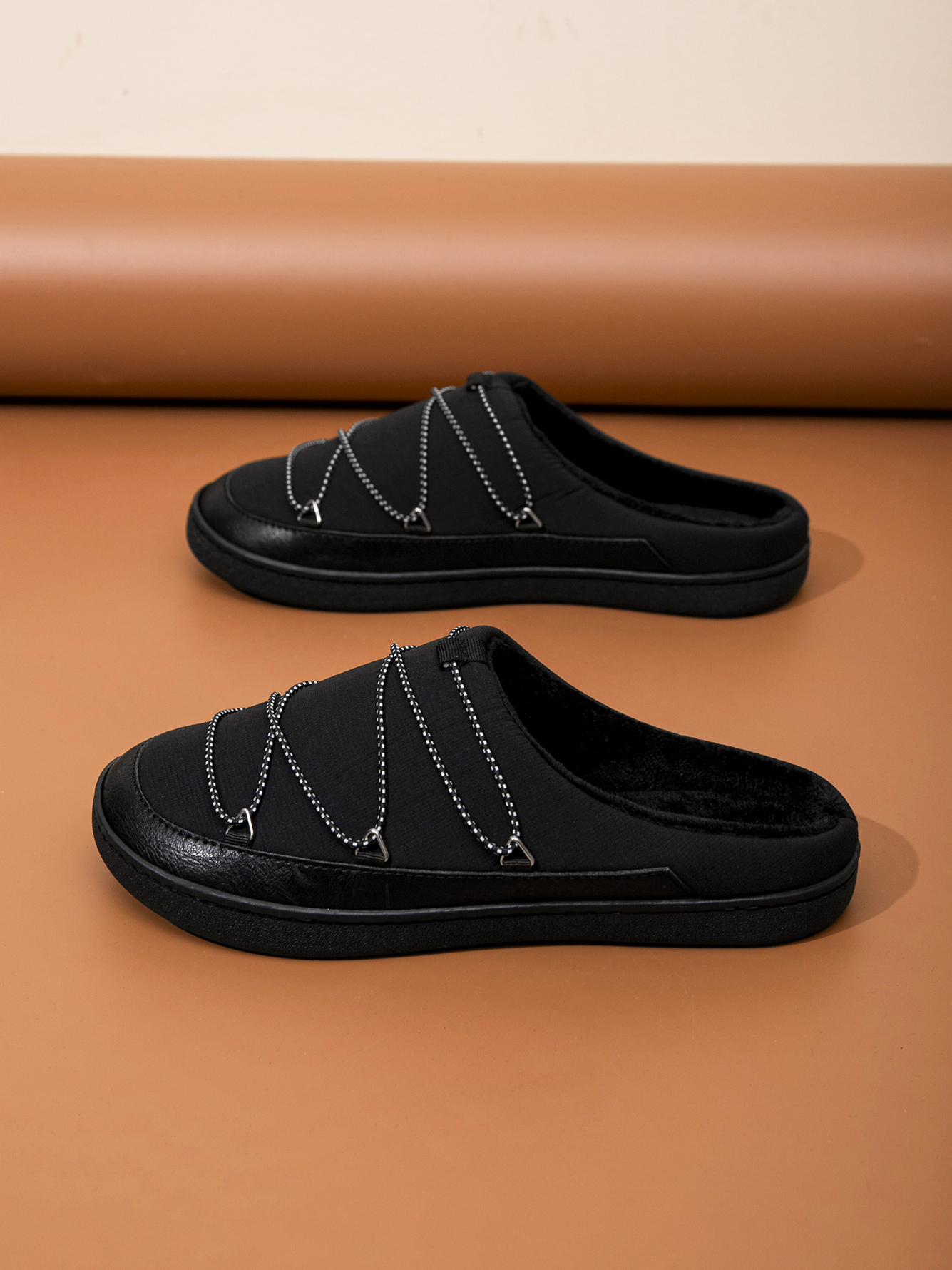 Men Black Casual Comfort Slippers