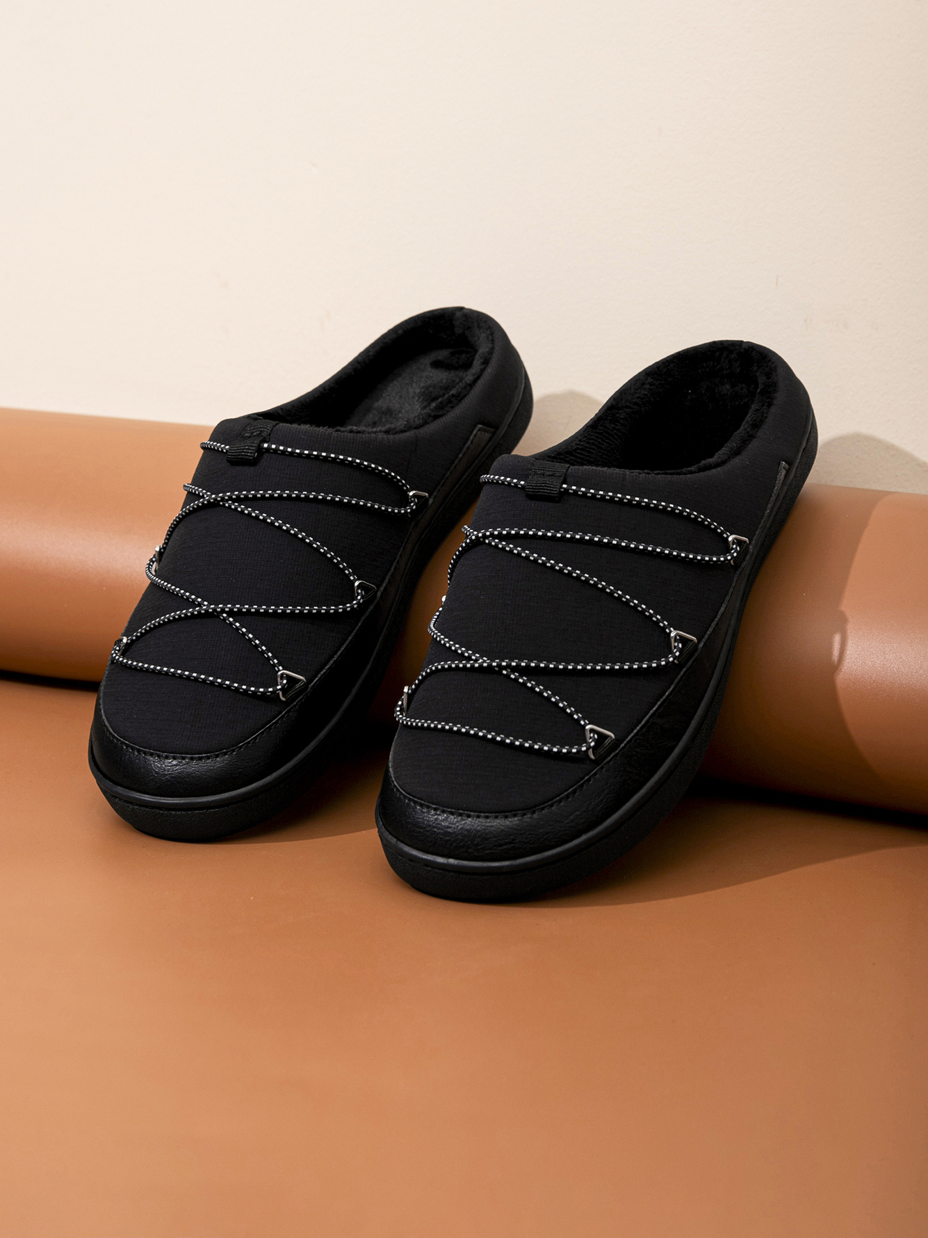 Men Black Casual Comfort Slippers