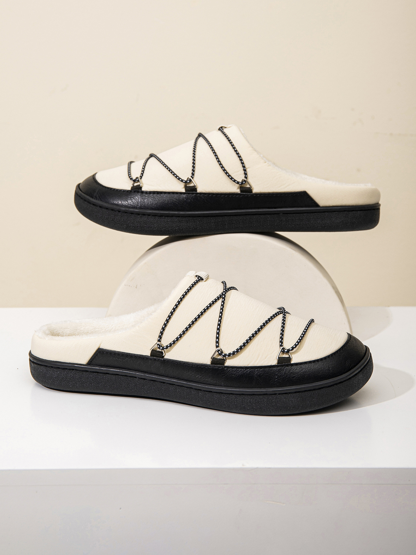 Men Beige Comfort Slippers