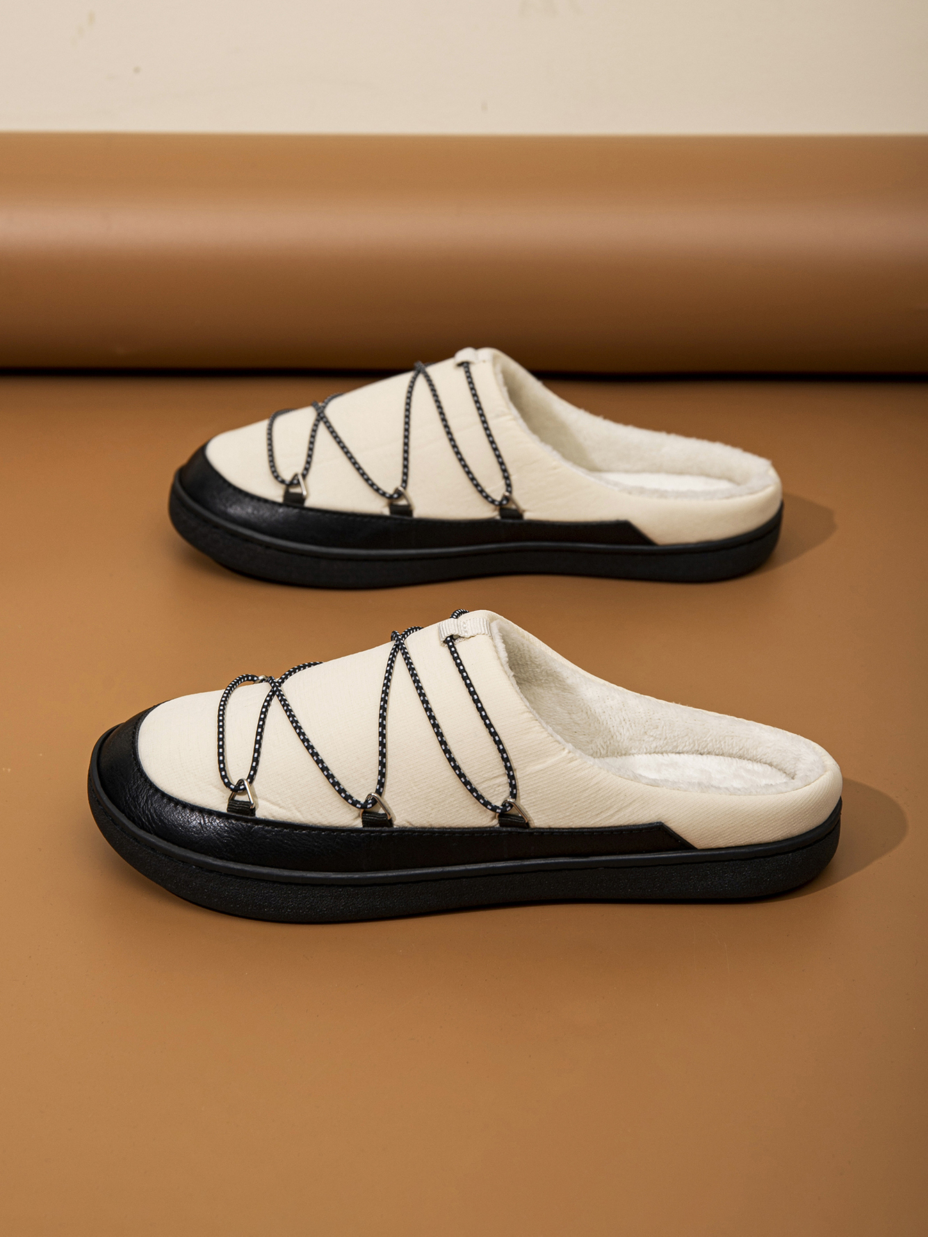 Men Beige Comfort Slippers