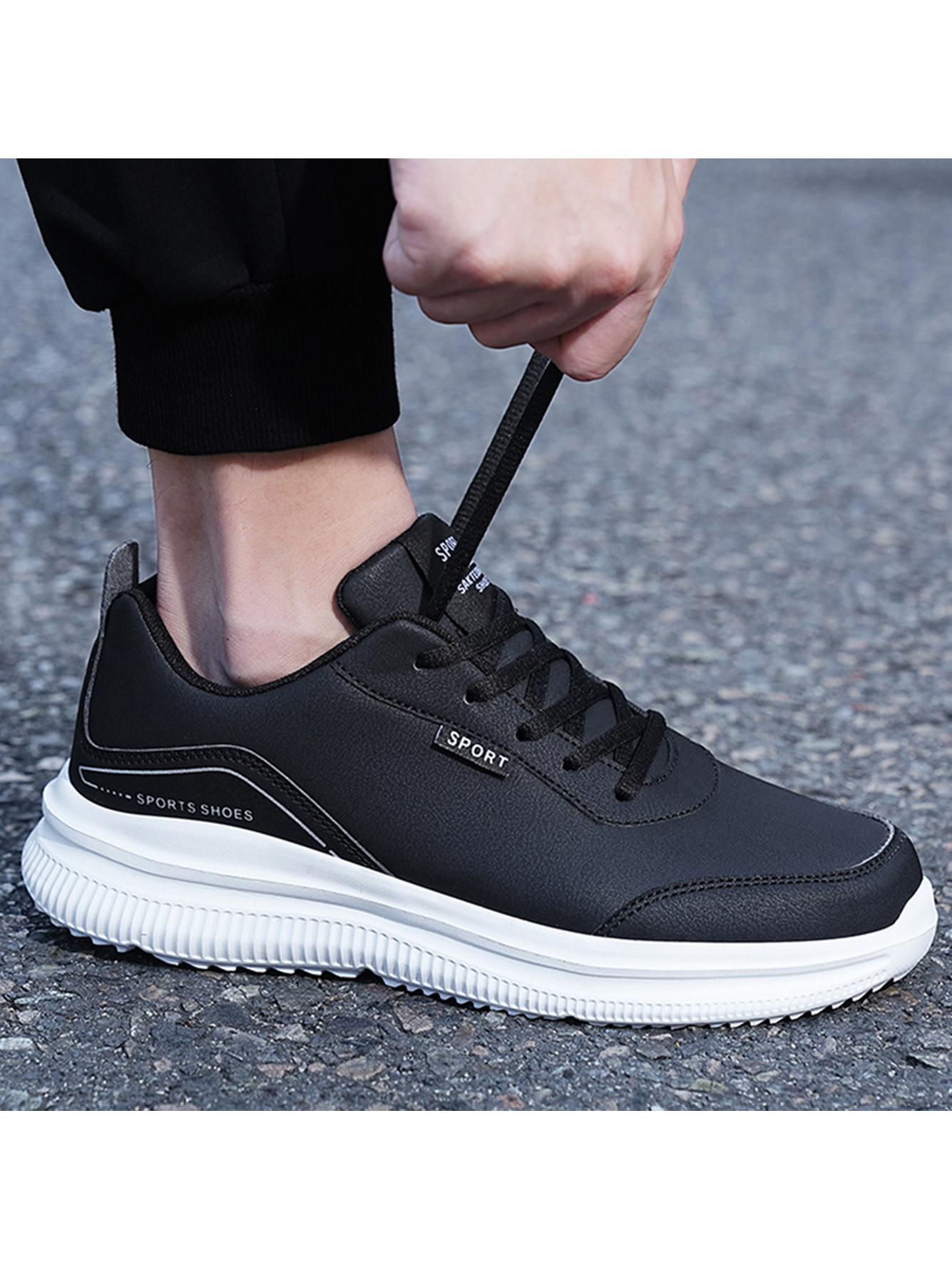 Men Black Casual Comfort Sneakers