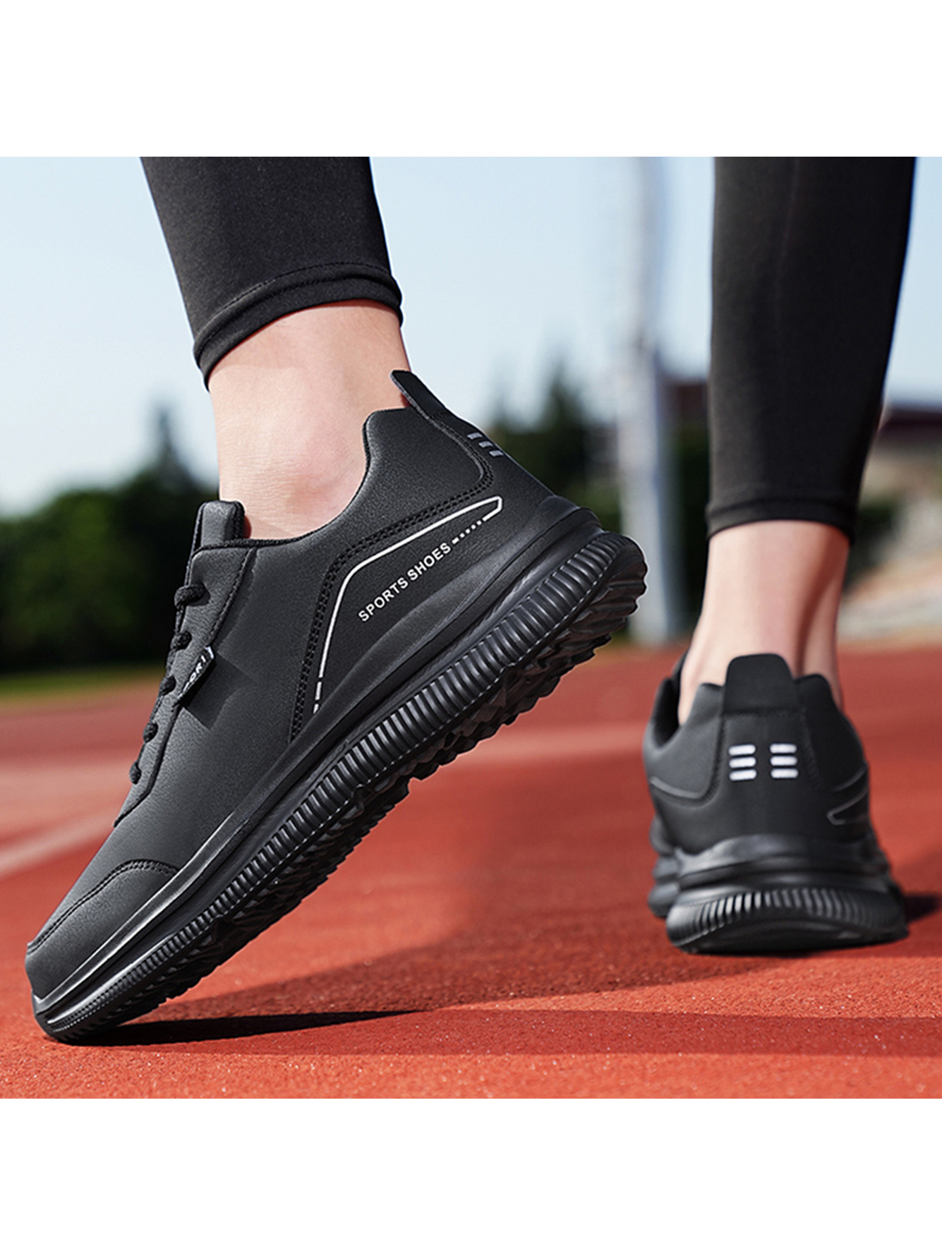 Men Black Casual Sport Sneakers