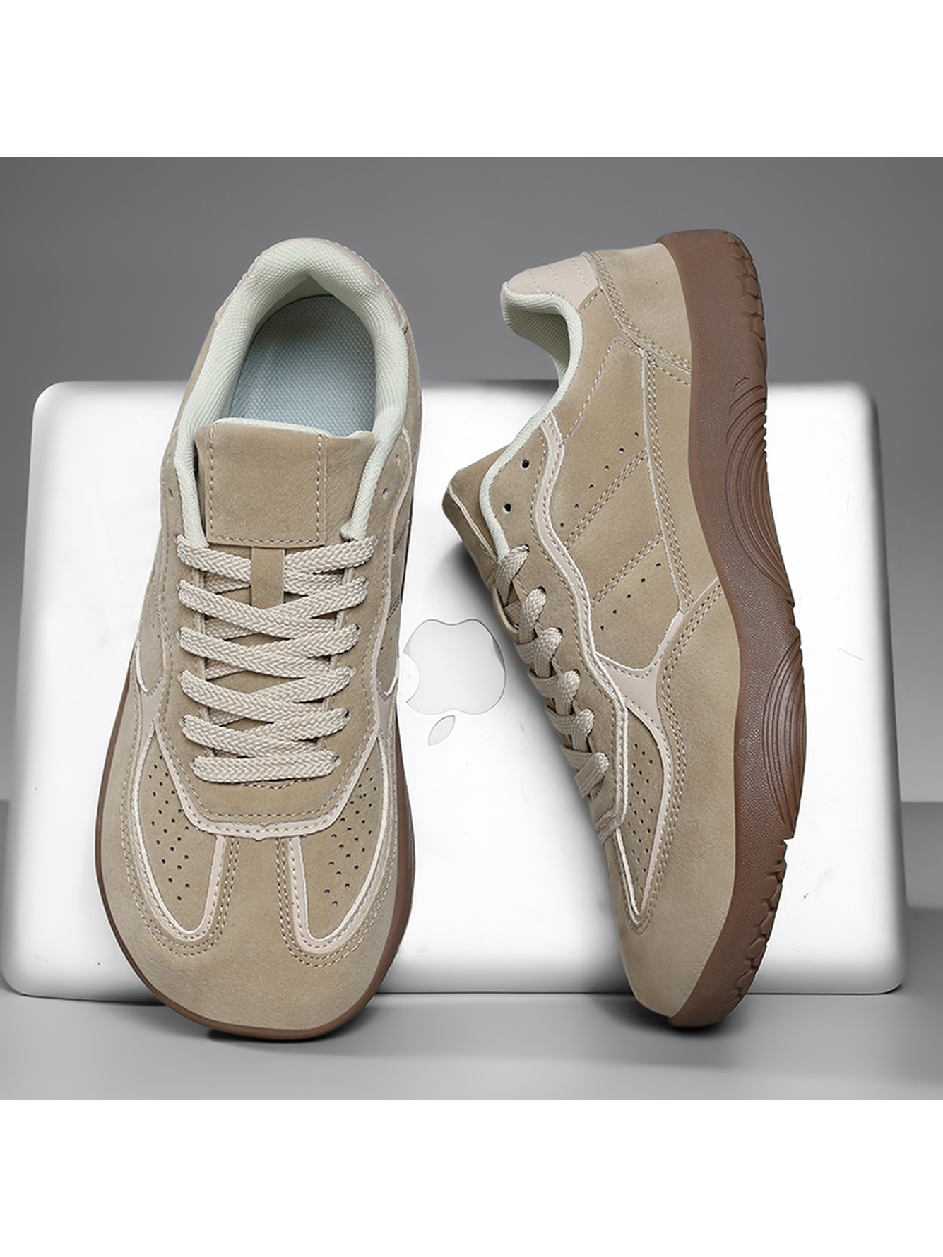 Men Beige Casual Sneakers