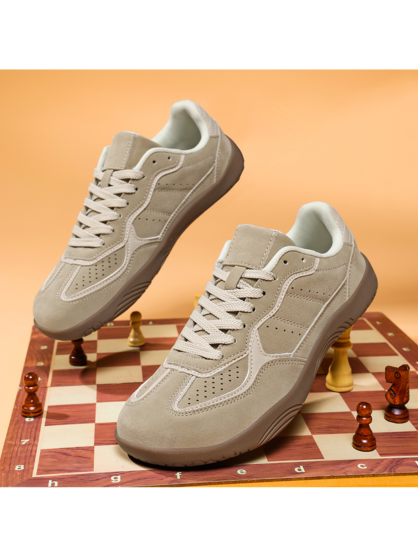 Men Beige Casual Sneakers