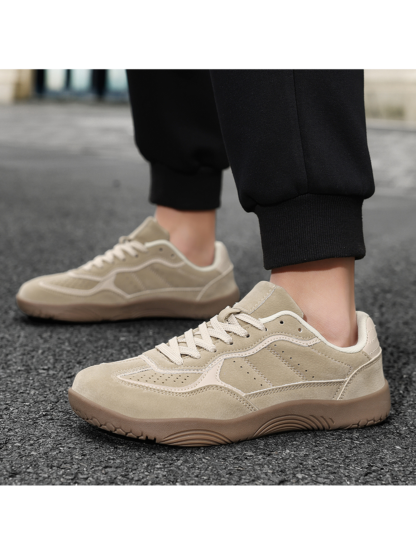 Men Beige Casual Sneakers