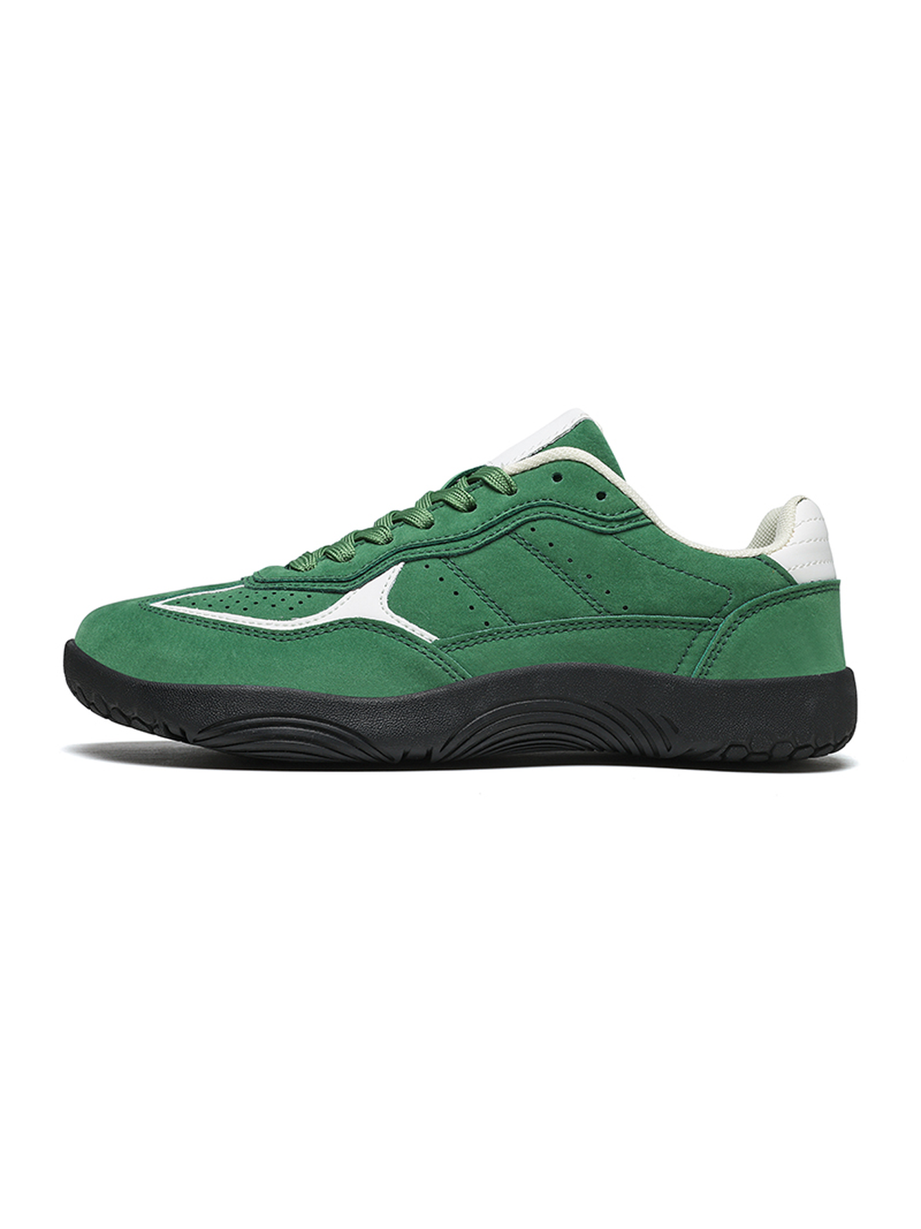 Men Green Suede Look Casual Sneakers