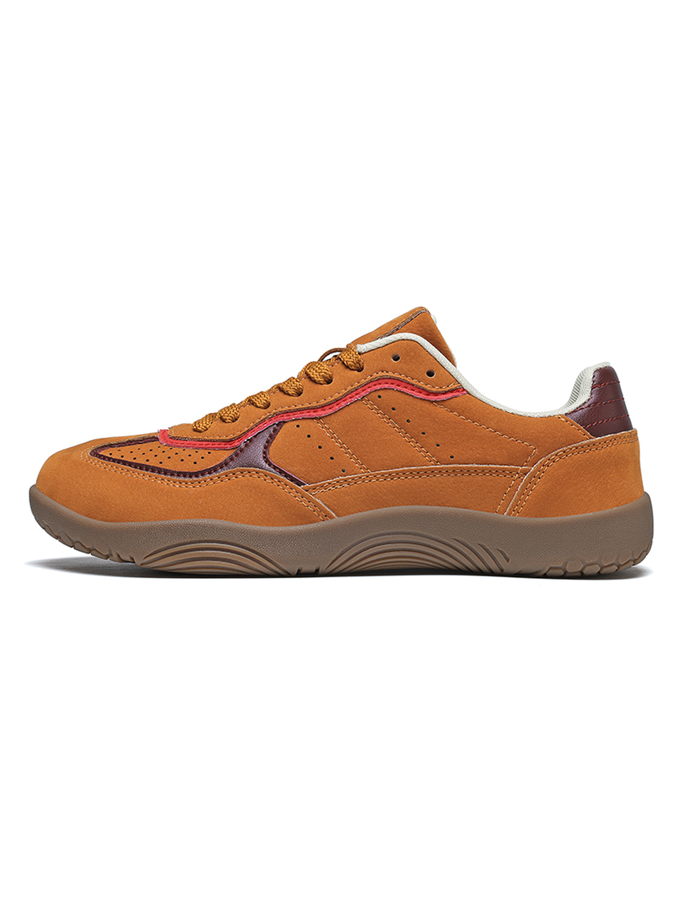 Men Rust Suede Look Casual Sneakers