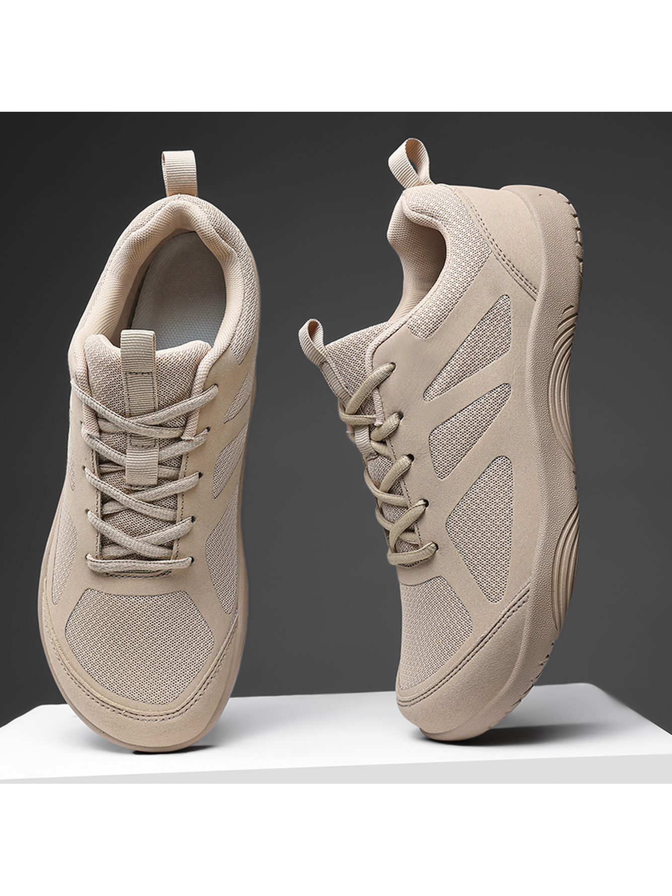 Men Beige Casual Sneakers