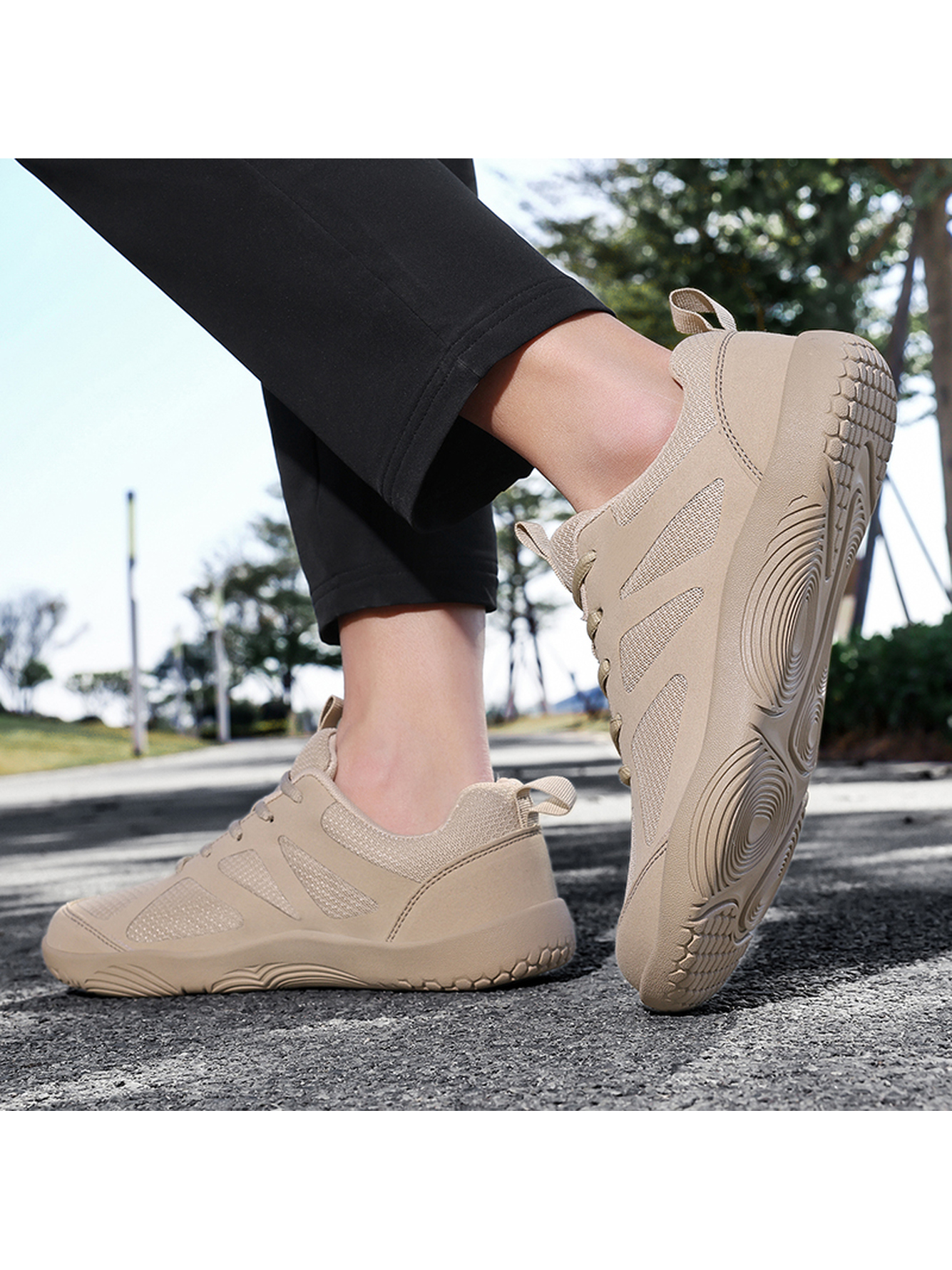Men Beige Casual Sneakers