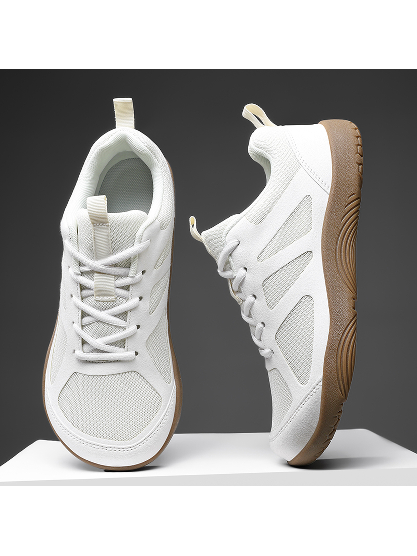 Men White Lightweight Casual Sneakers