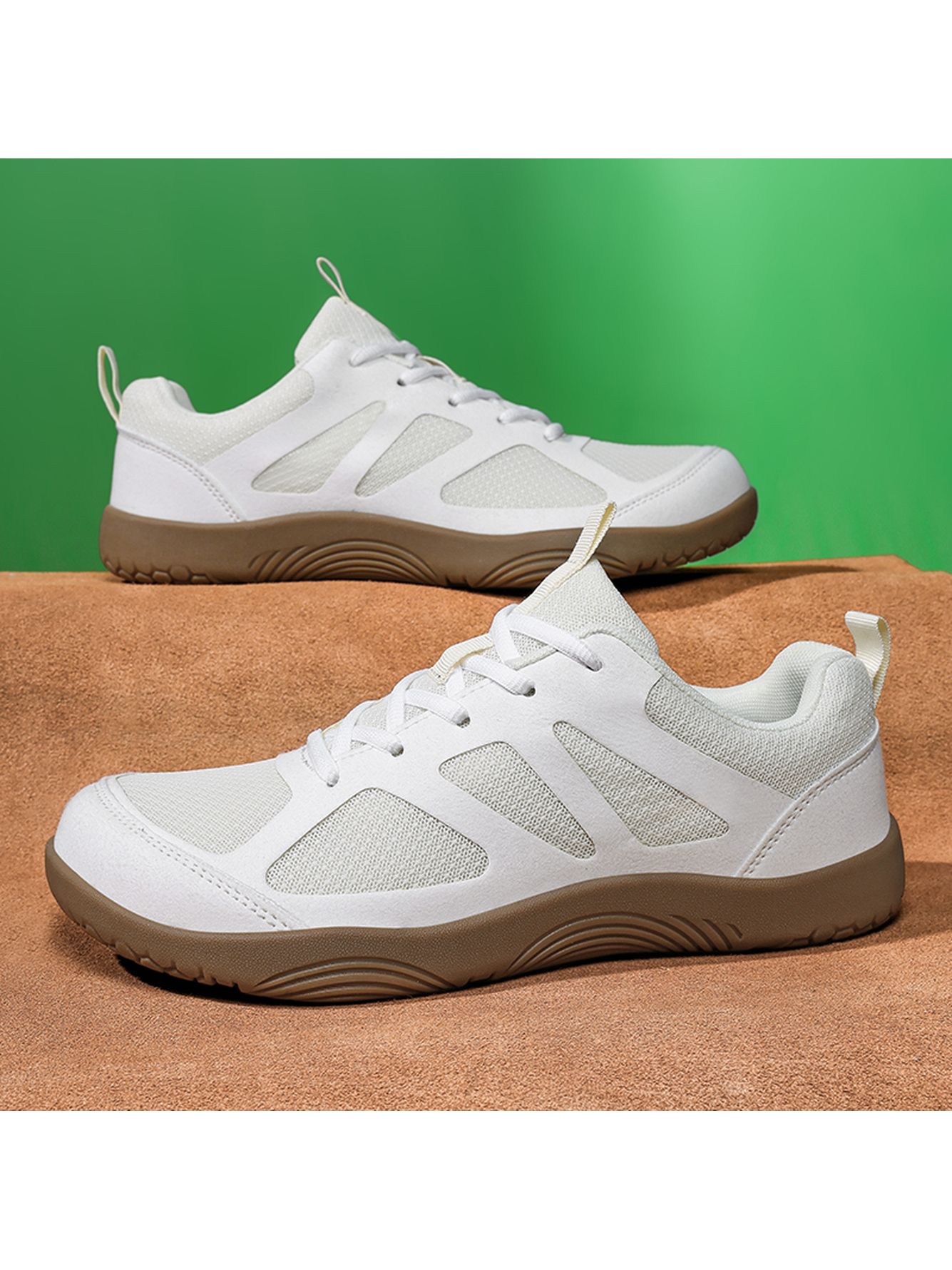 Men White Lightweight Casual Sneakers