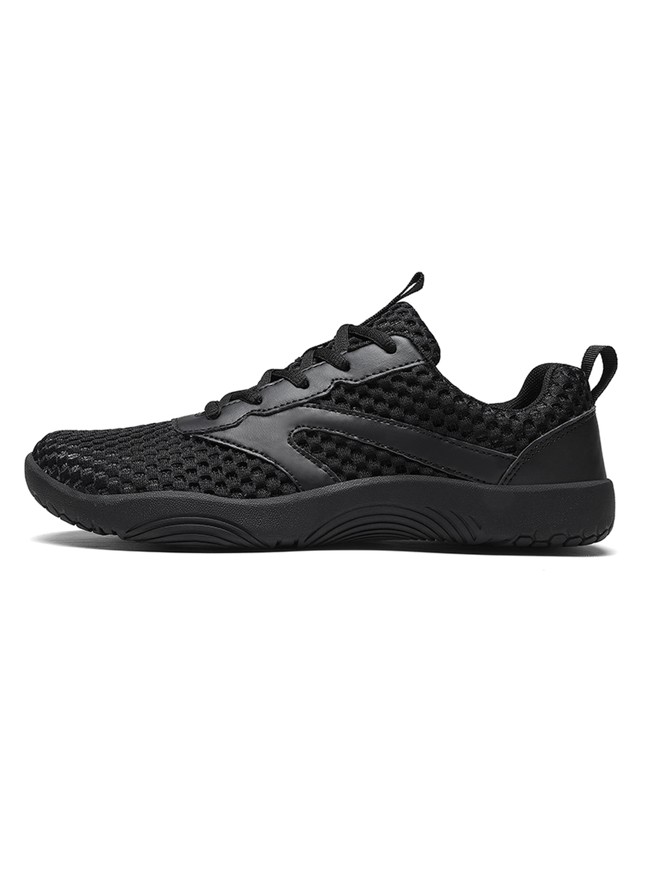 Men Black Mesh Breathable Casual Sneakers