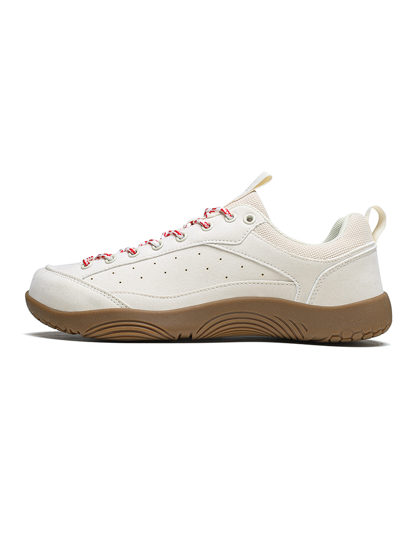 Men Off-White Casual Sneakers with Red Laces