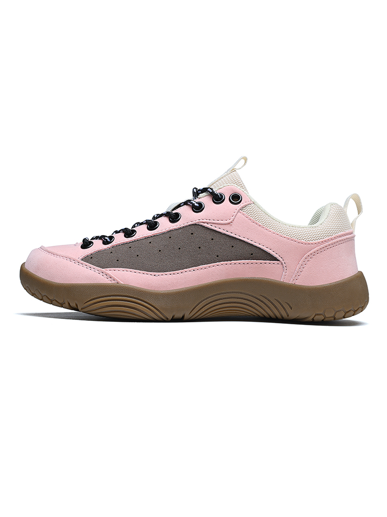 Pink Suede Look Casual Sneakers