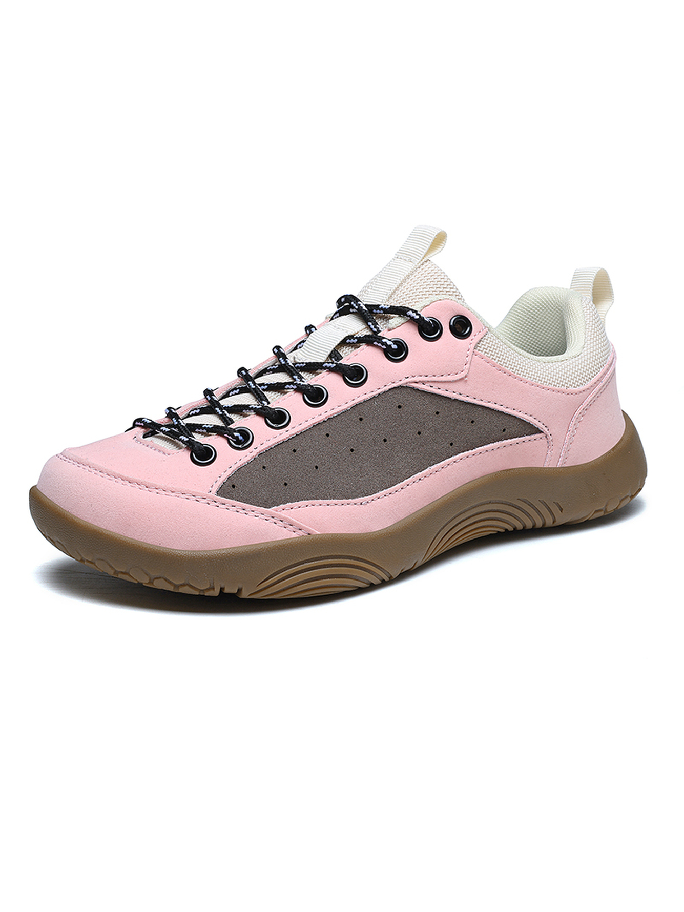 Pink Suede Look Casual Sneakers