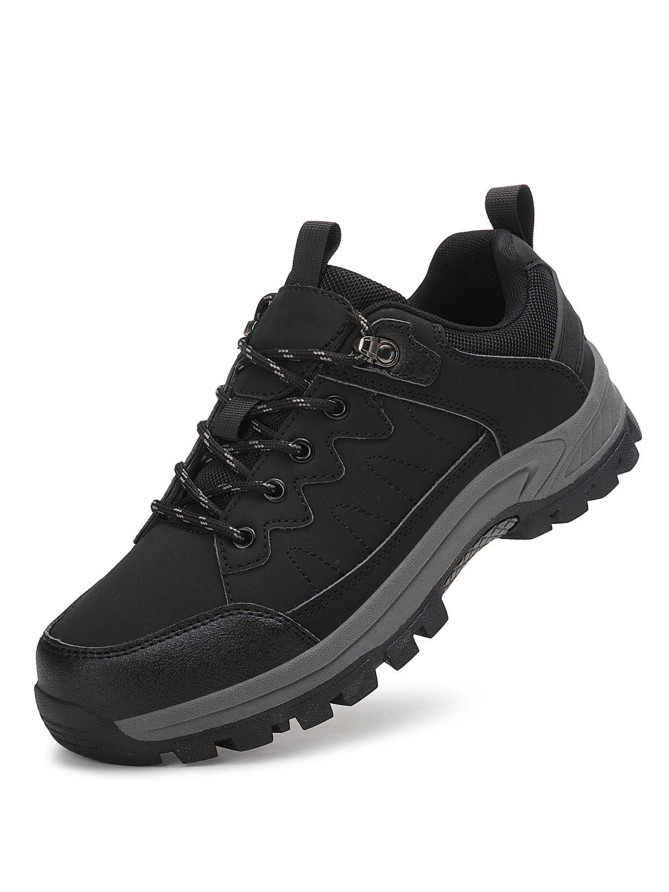Men Black Outdoor Hiking Sneakers