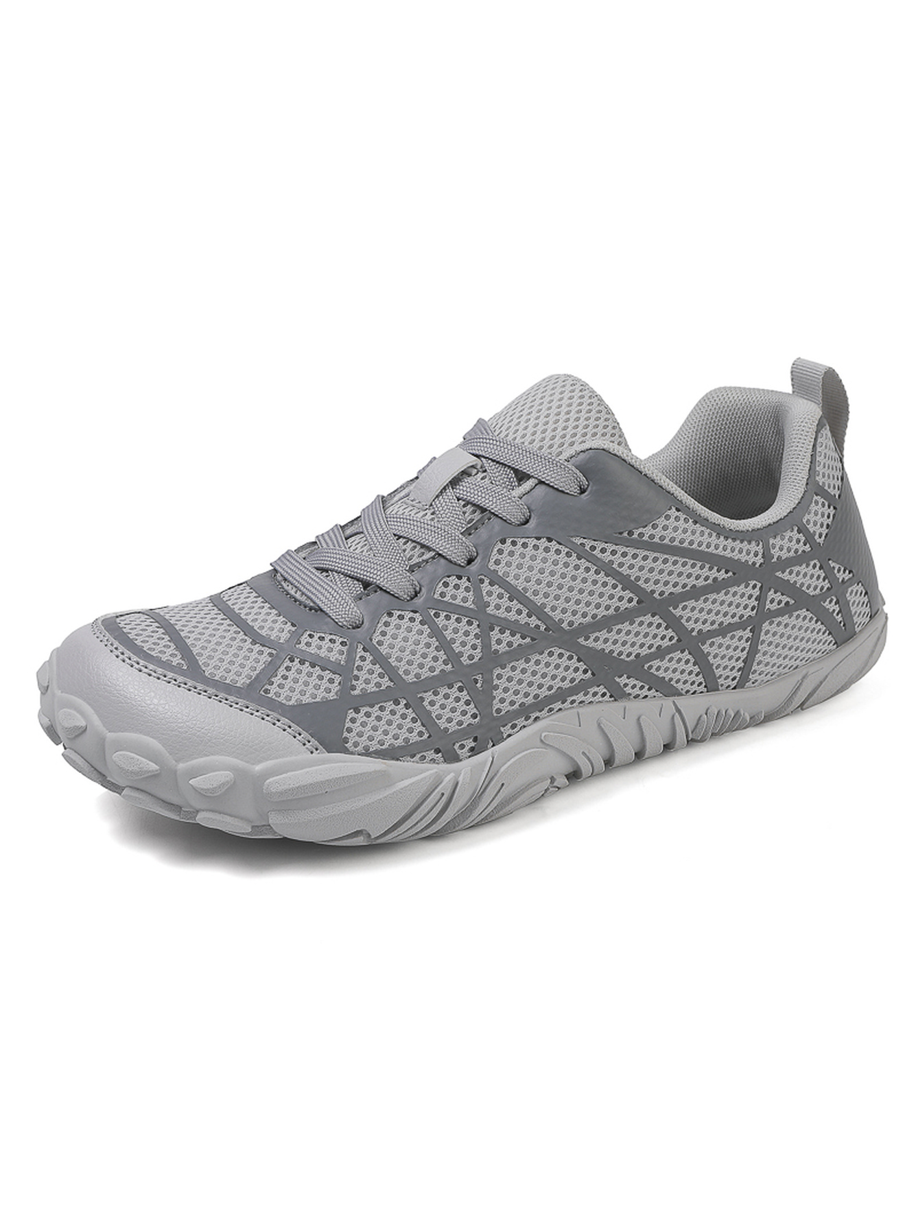 Men Grey Breathable Mesh Sneakers
