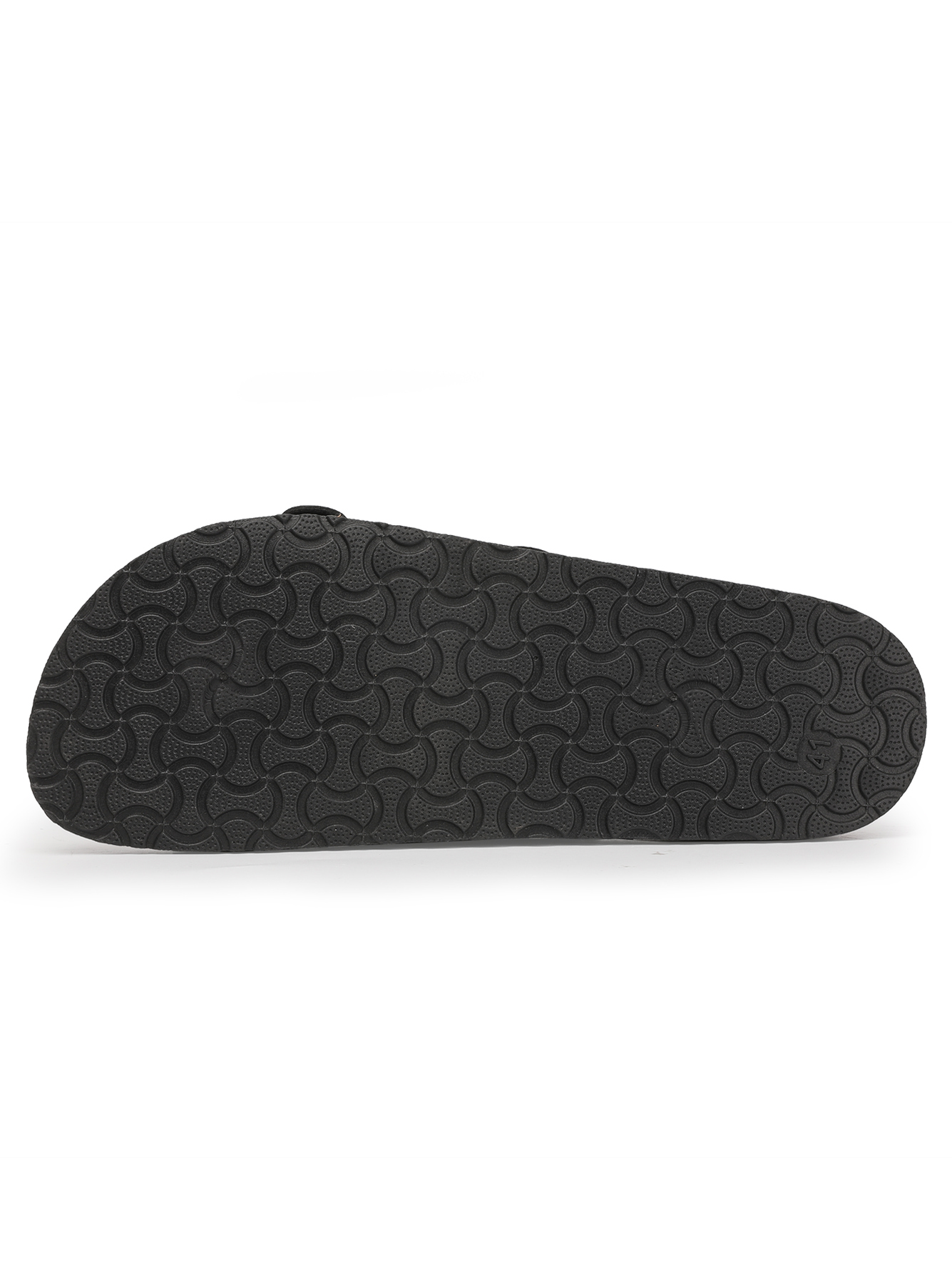 Men Black Dual-Buckle Comfort Slides