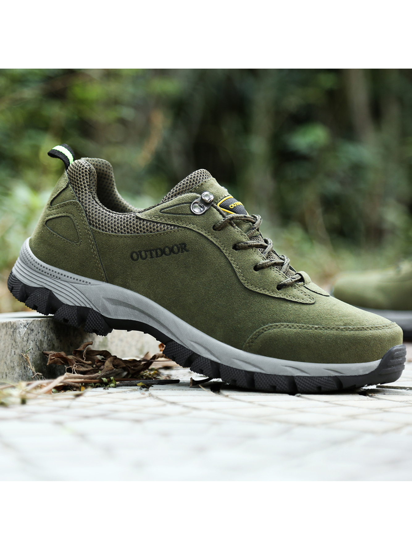 Men Olive Outdoor Casual Sneakers