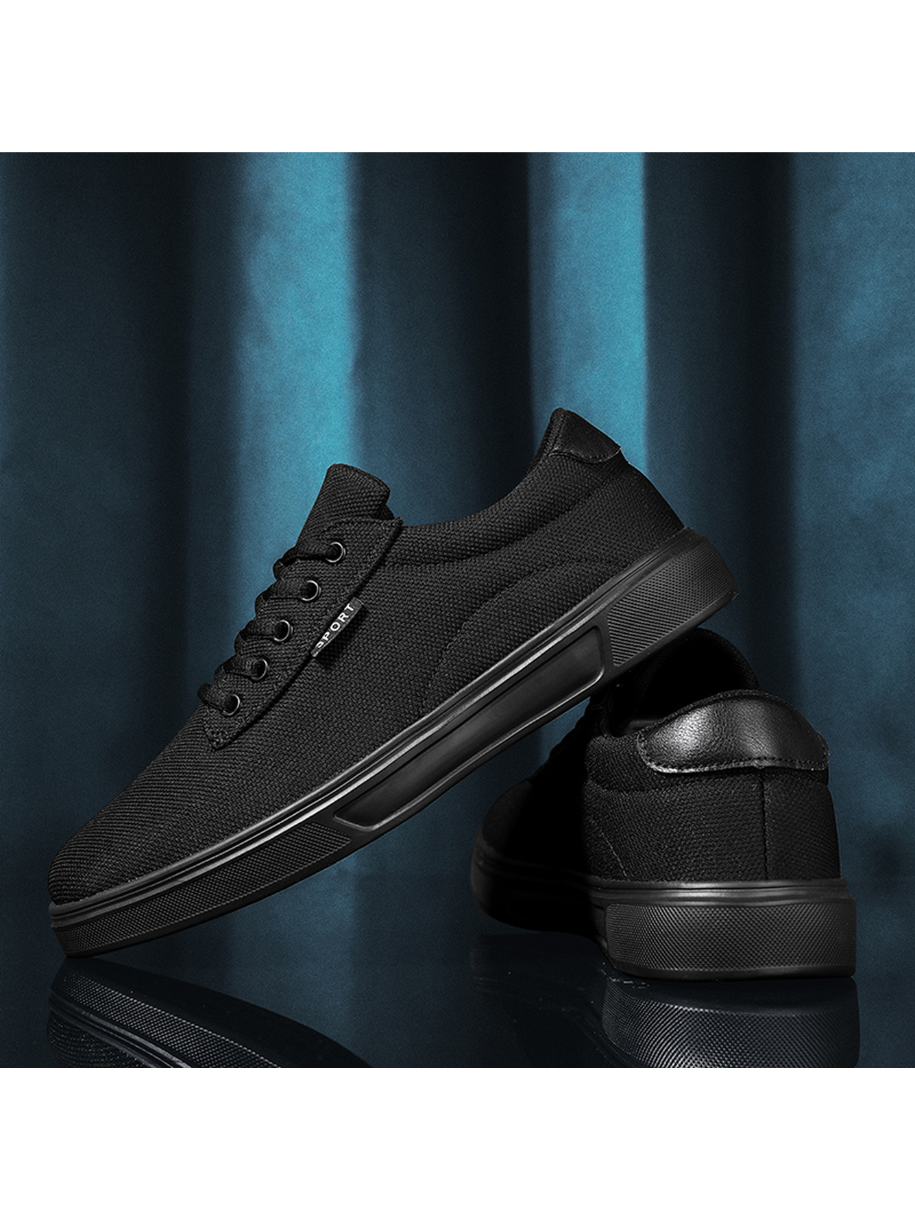 Men Black Casual Sneakers
