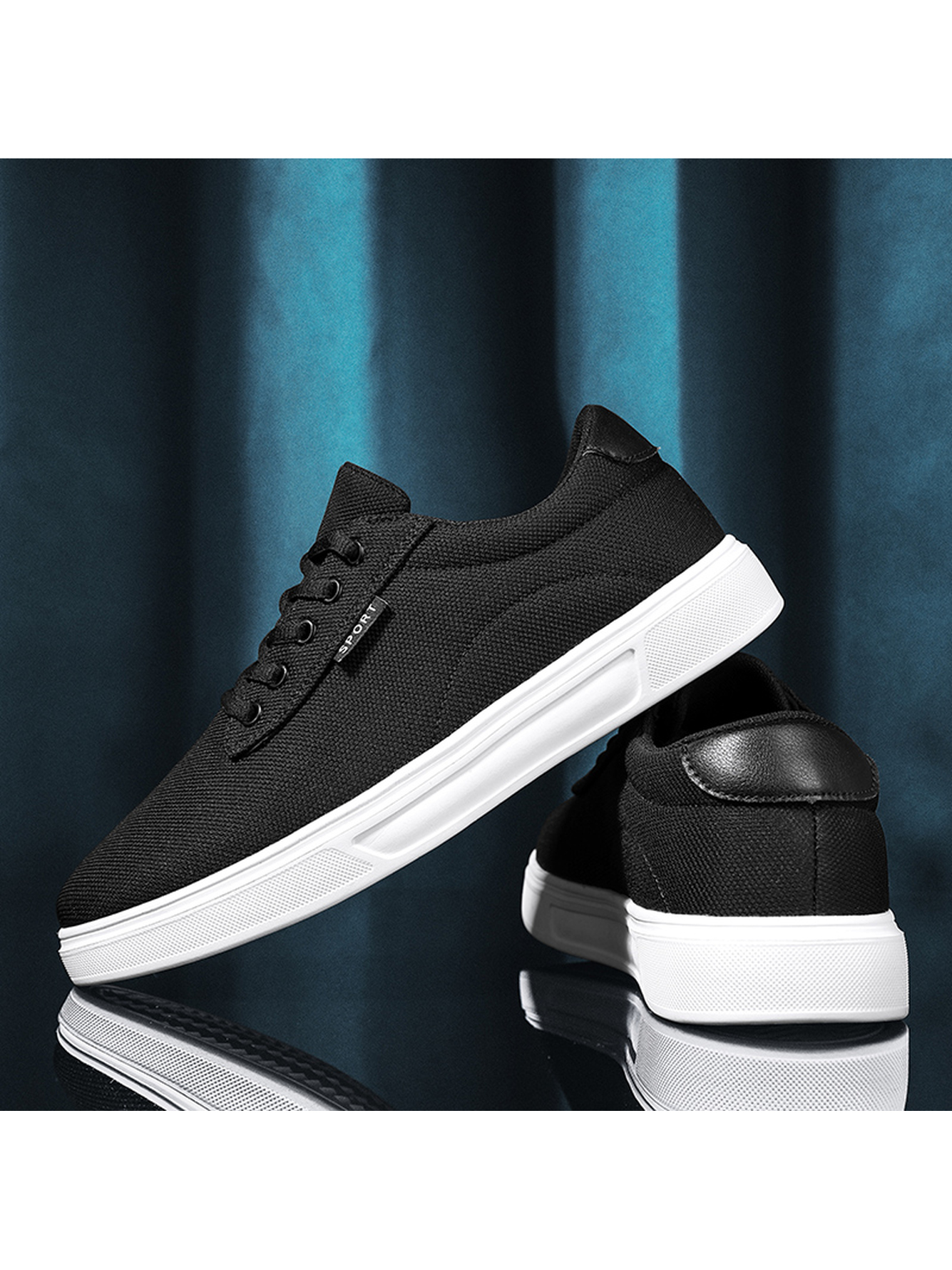 Men Black Casual Sneakers