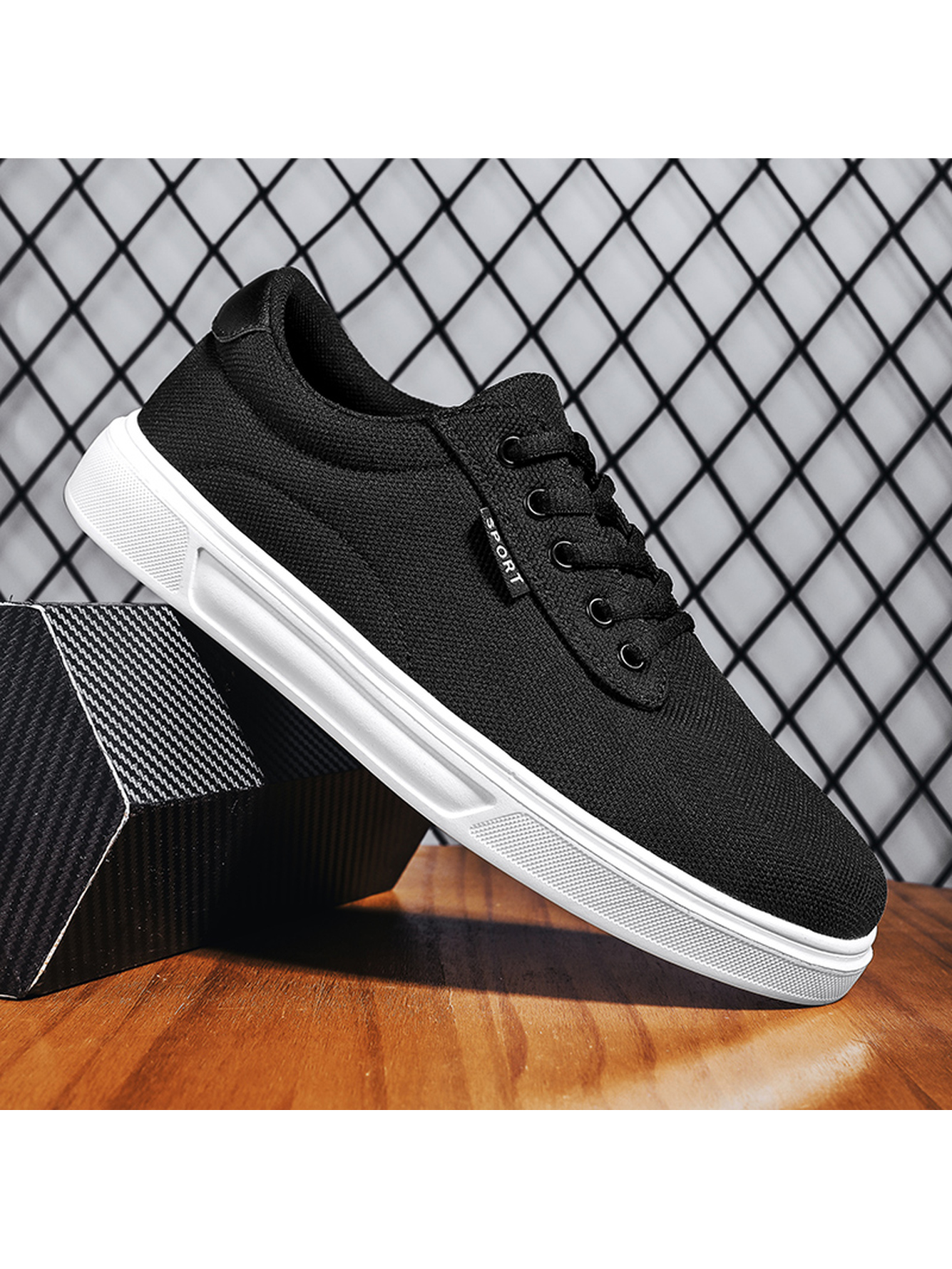 Men Black Casual Sneakers
