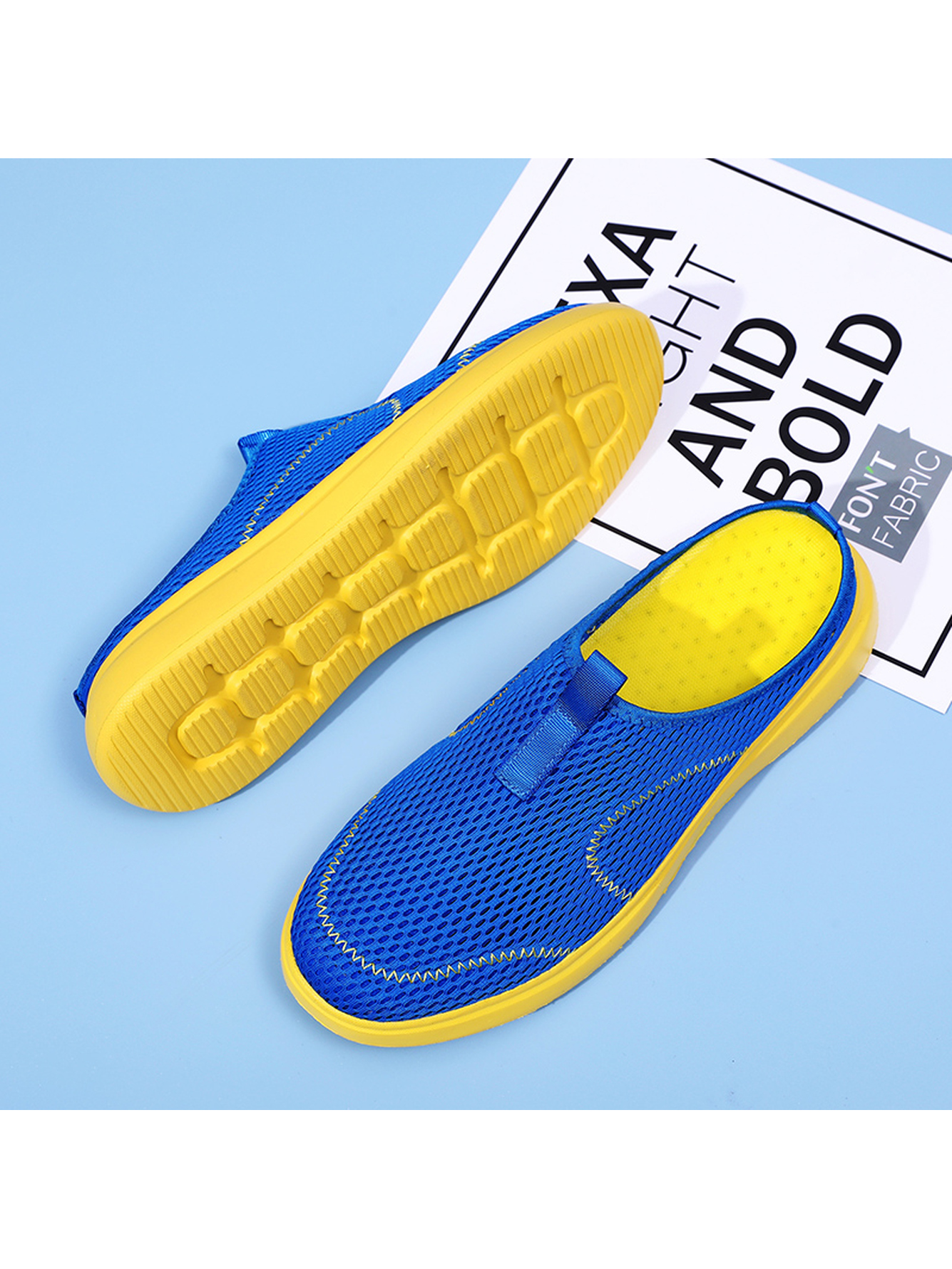 Men Breathable Mesh Slip-On Mules