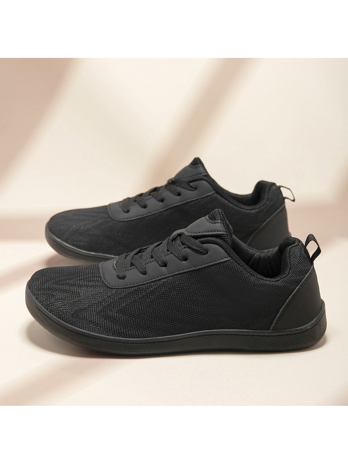 Men Black Mesh Casual Sneakers