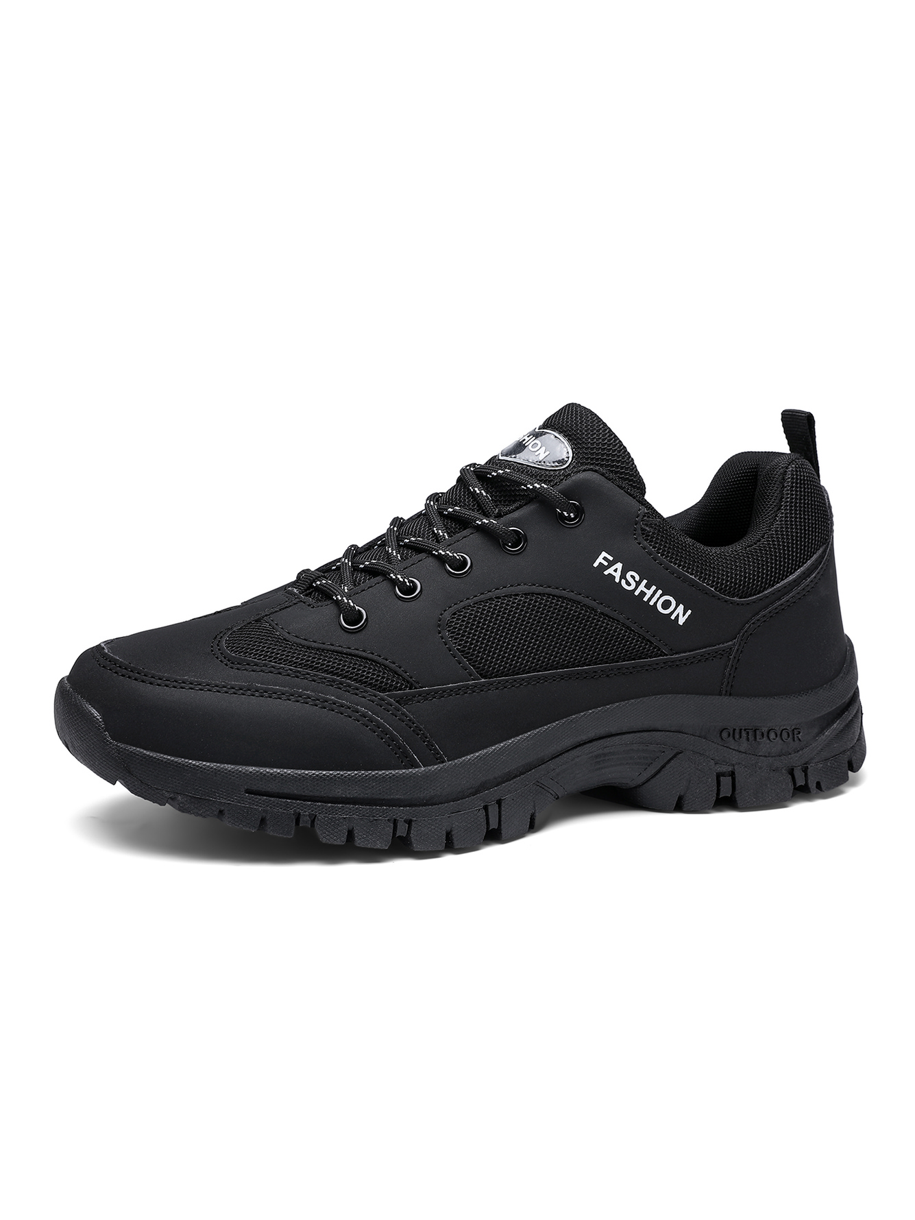 Men Black Outdoor Trail Sneakers